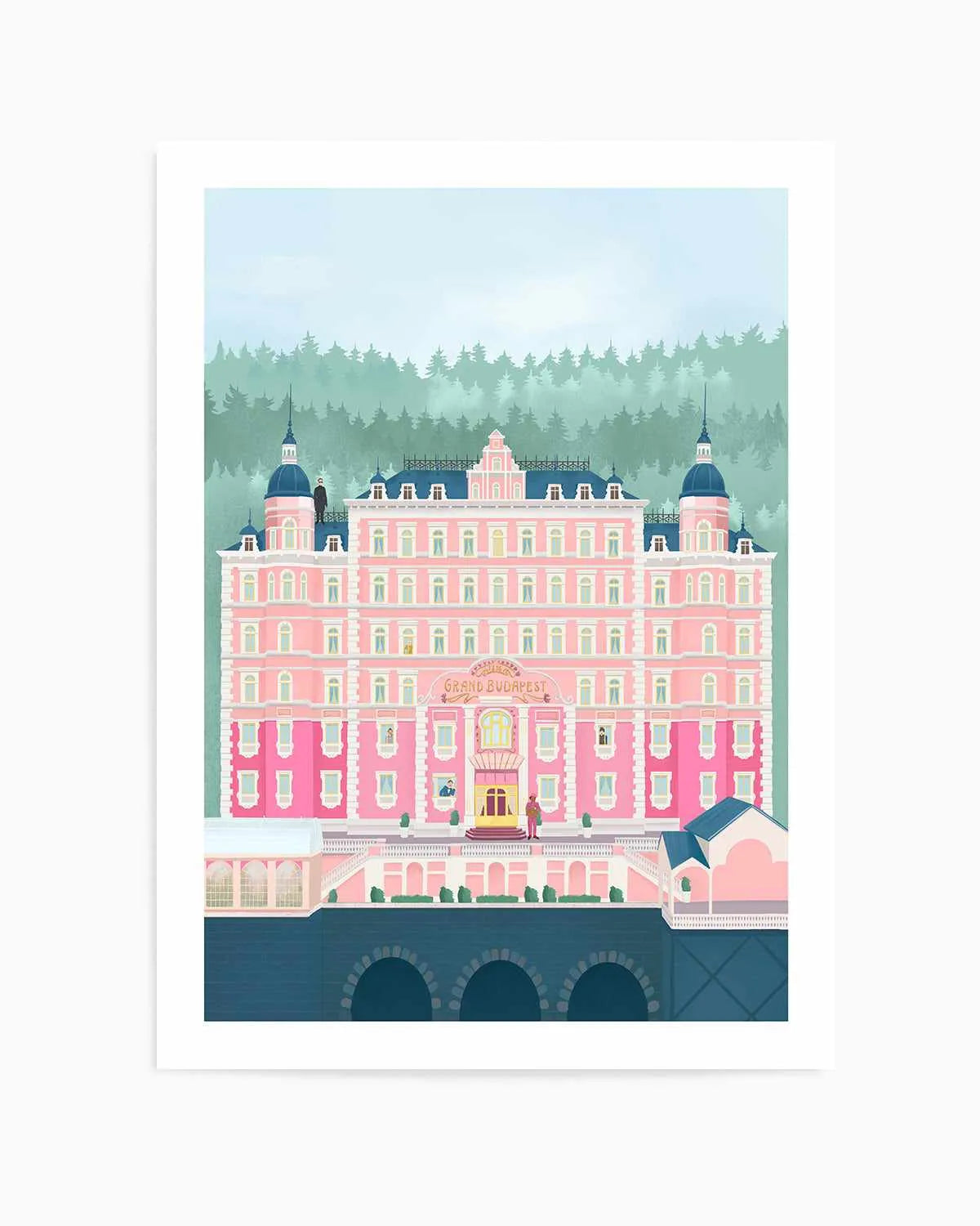 The Grand Budapest Hotel by Petra Lizde Art Print from Olive et Oriel where you can shop wallpaper and artworks online