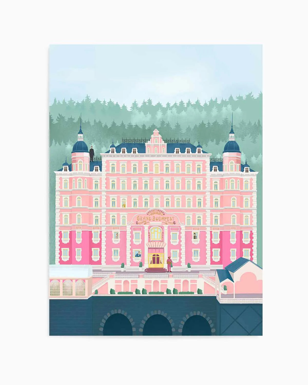 The Grand Budapest Hotel by Petra Lizde Art Print from Olive et Oriel where you can shop wallpaper and artworks online