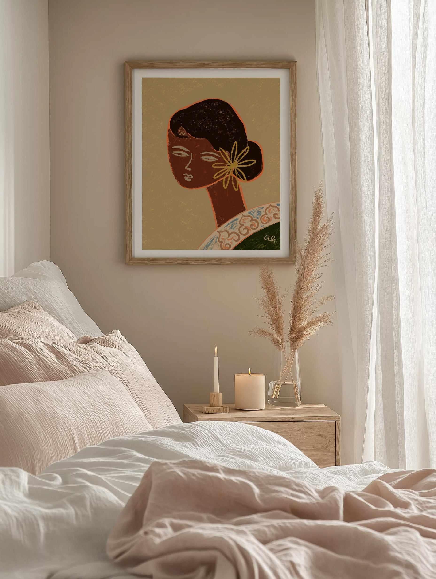 The Green Lady by Arty Guava | Art Print from Olive et Oriel where you can shop wallpaper and artworks online