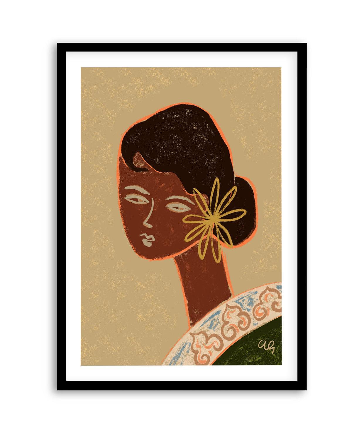 The Green Lady by Arty Guava | Art Print from Olive et Oriel where you can shop wallpaper and artworks online