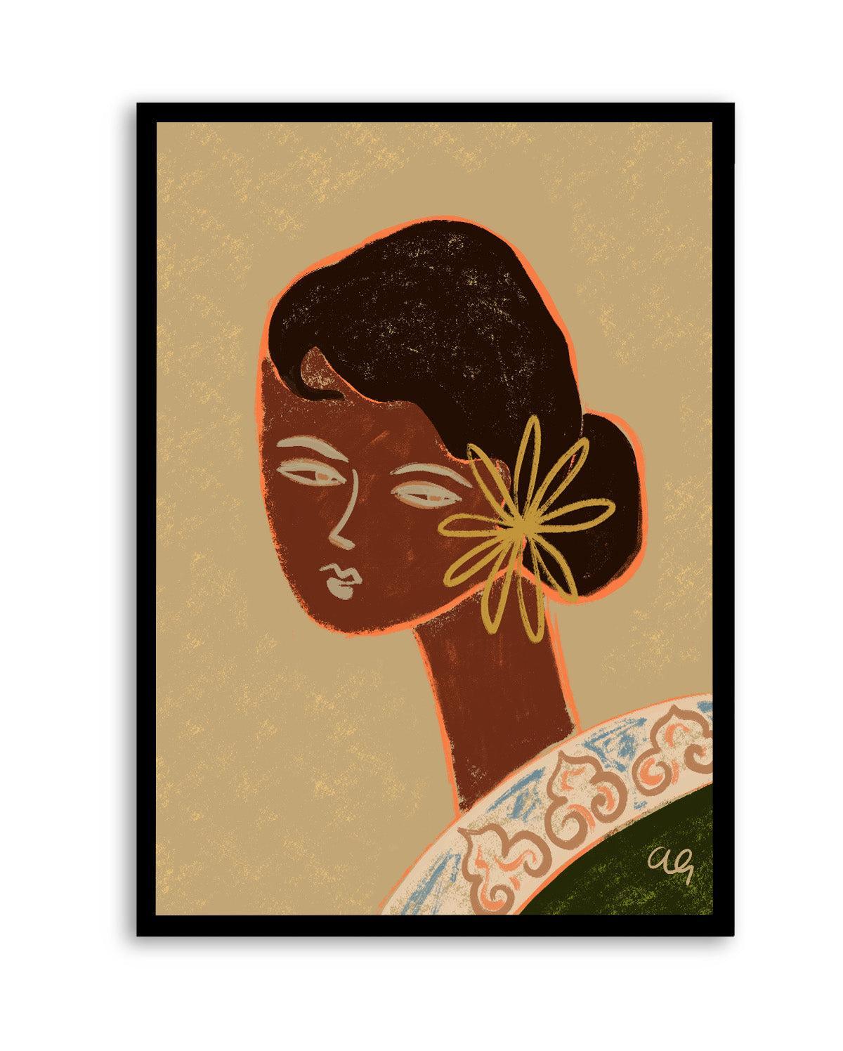 The Green Lady by Arty Guava | Art Print from Olive et Oriel where you can shop wallpaper and artworks online