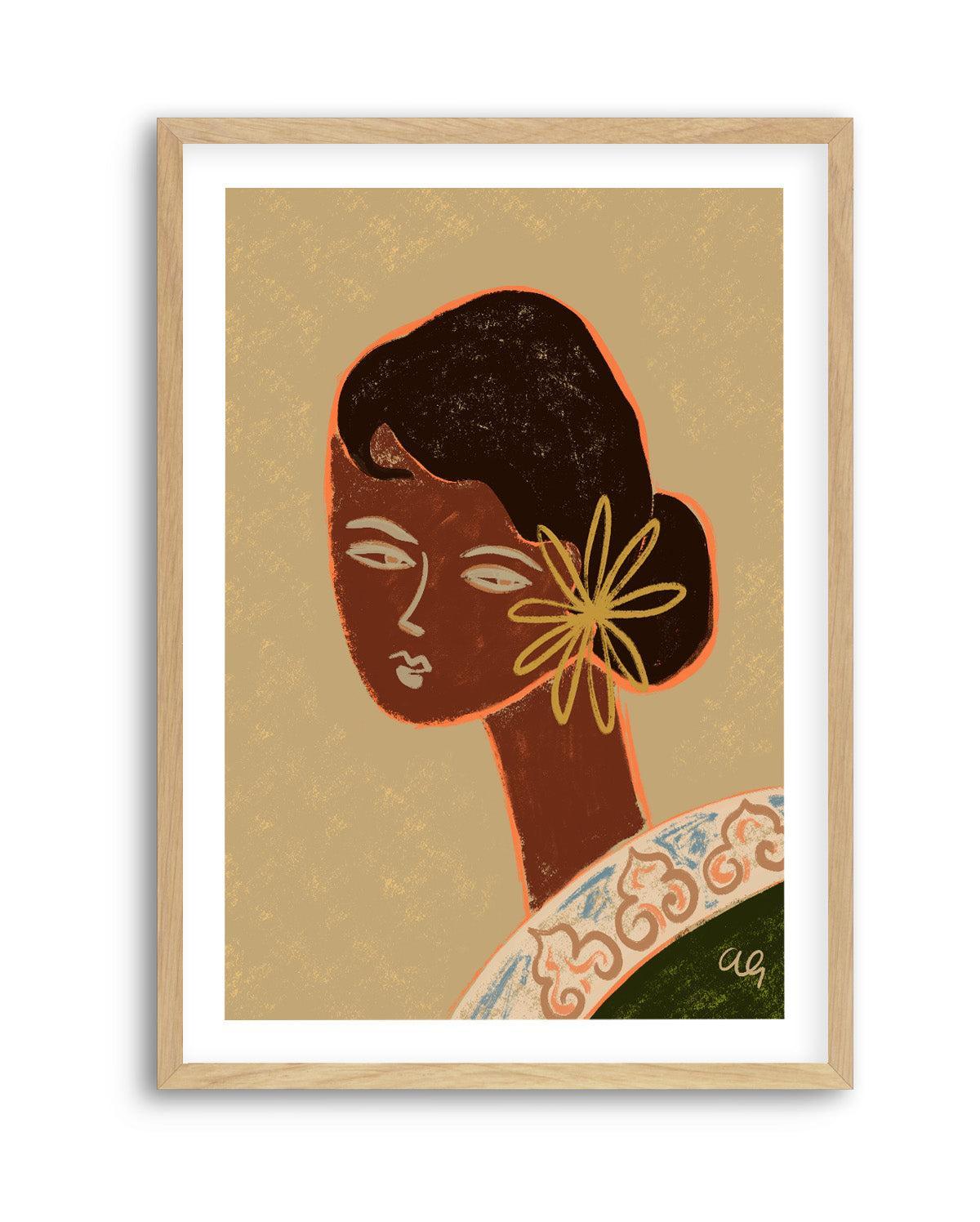 The Green Lady by Arty Guava | Art Print from Olive et Oriel where you can shop wallpaper and artworks online
