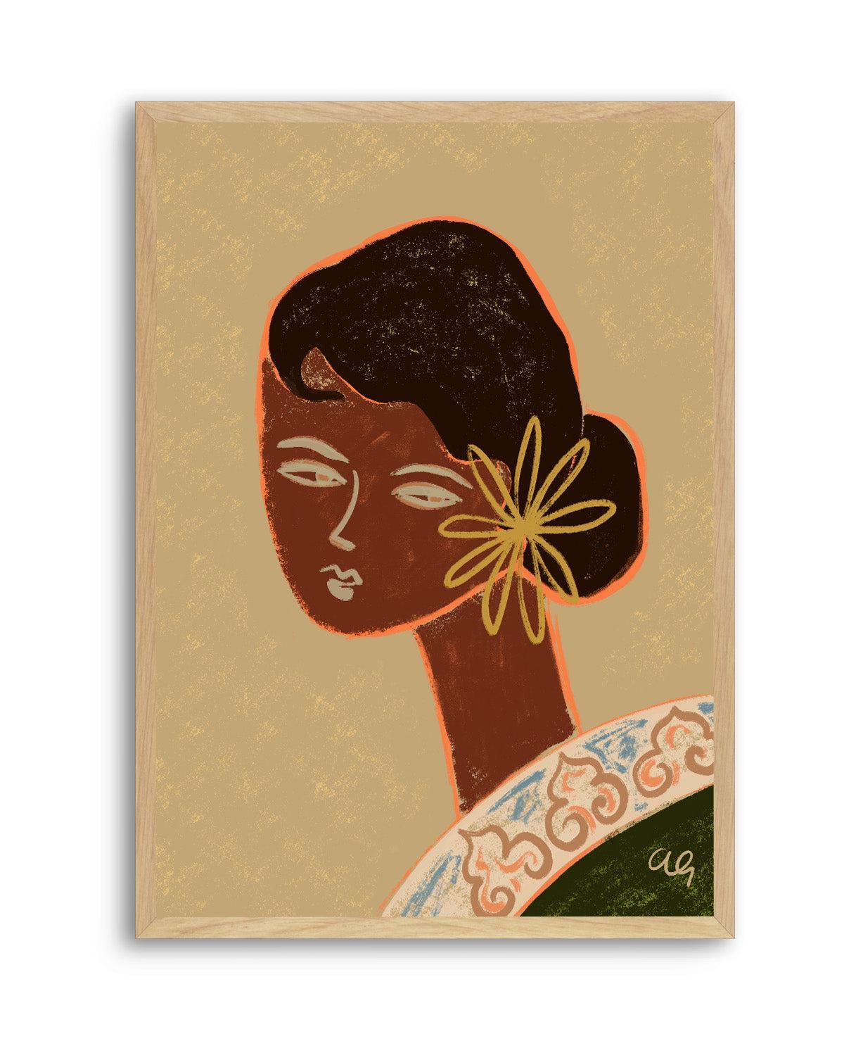The Green Lady by Arty Guava | Art Print from Olive et Oriel where you can shop wallpaper and artworks online