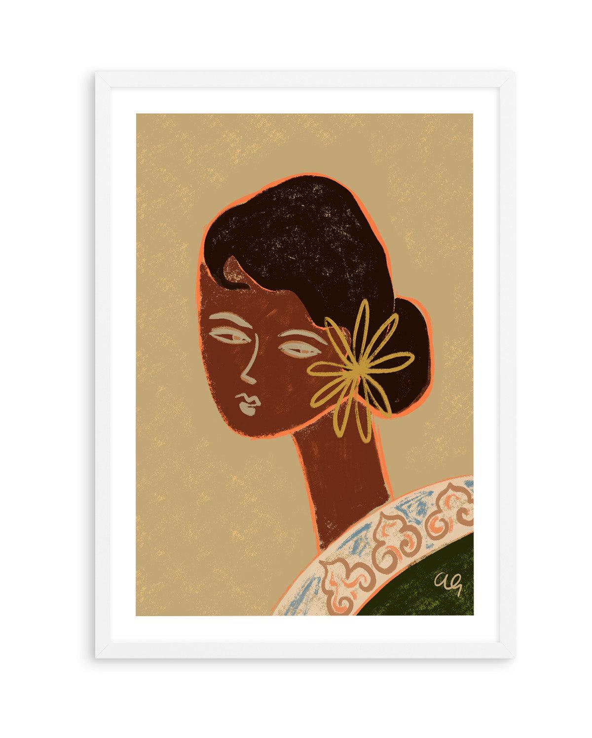 The Green Lady by Arty Guava | Art Print from Olive et Oriel where you can shop wallpaper and artworks online