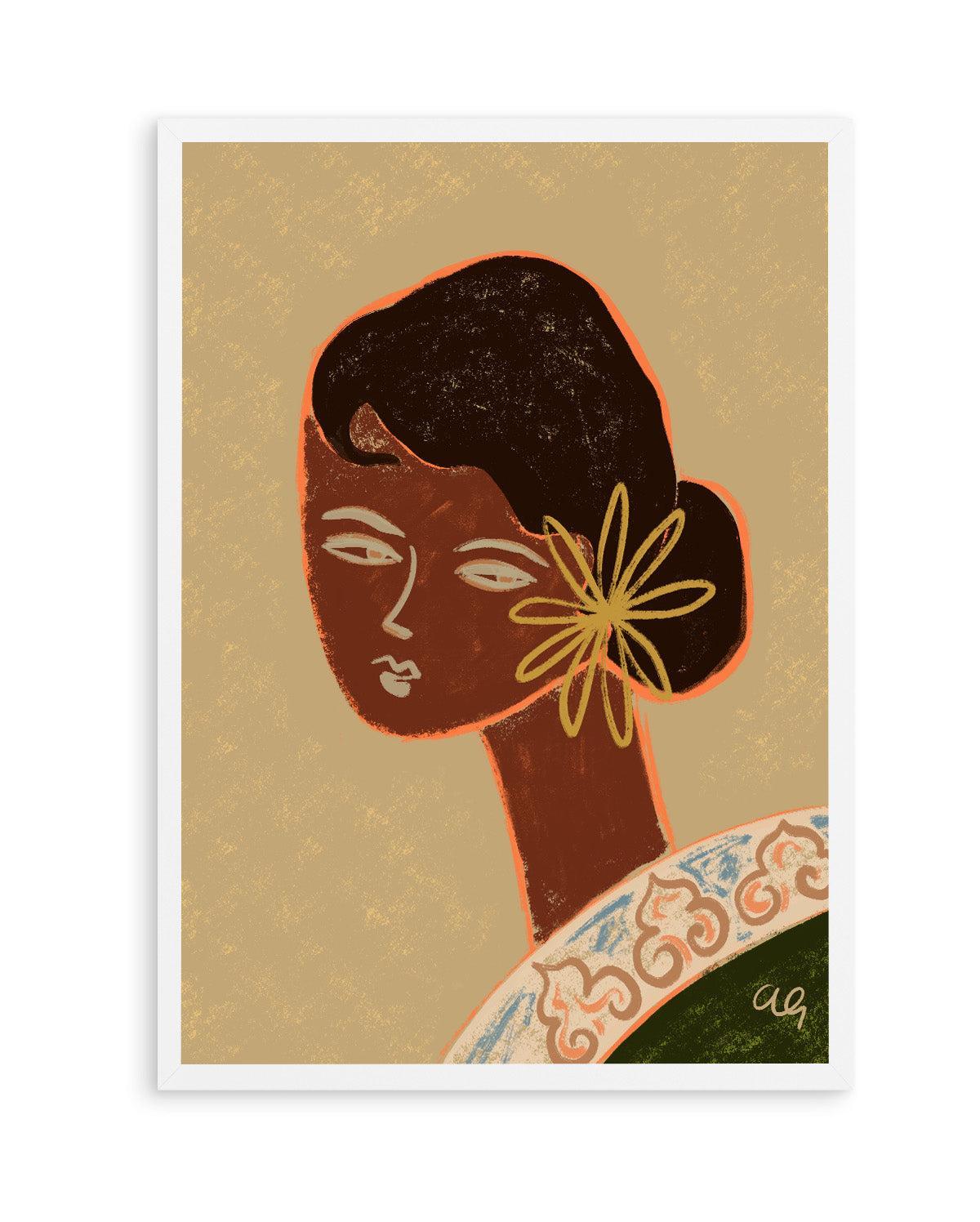 The Green Lady by Arty Guava | Art Print from Olive et Oriel where you can shop wallpaper and artworks online