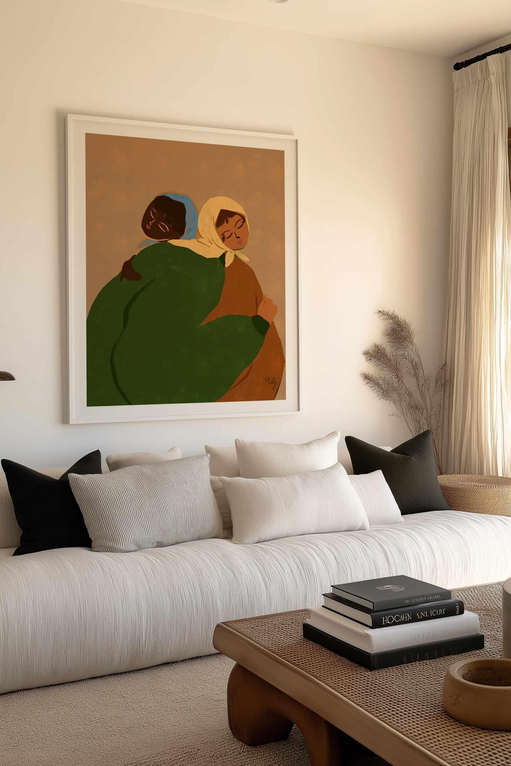 The Hug by Arty Guava | Art Print from Olive et Oriel where you can shop wallpaper and artworks online