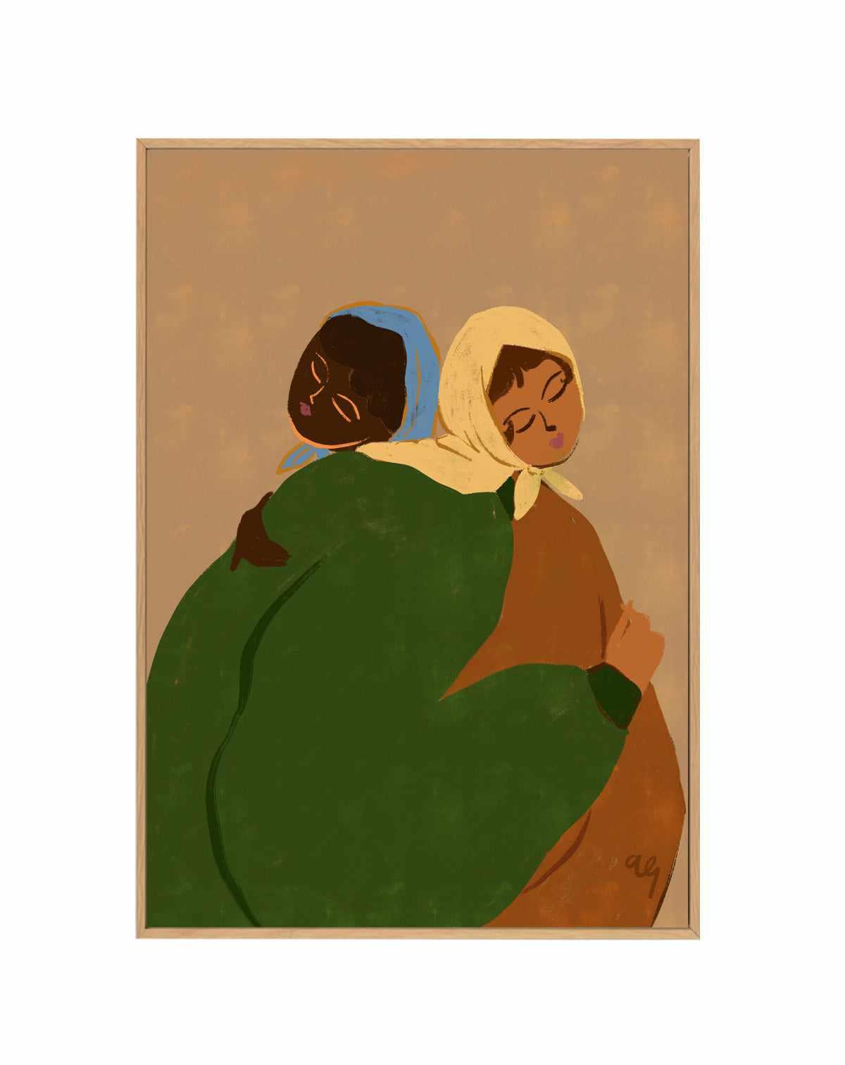 The Hug by Arty Guava | Framed Canvas Art Print from Olive et Oriel where you can shop wallpaper and artworks online