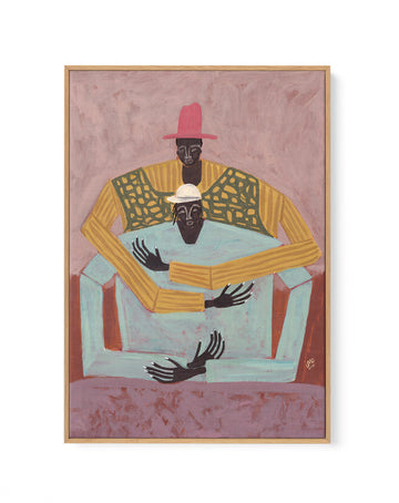 The Hug by Studio IMO | Framed Canvas Wall Art