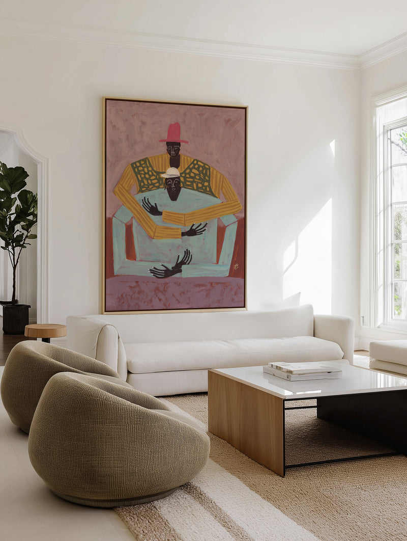 The Hug by Studio IMO | Framed Canvas Art Print