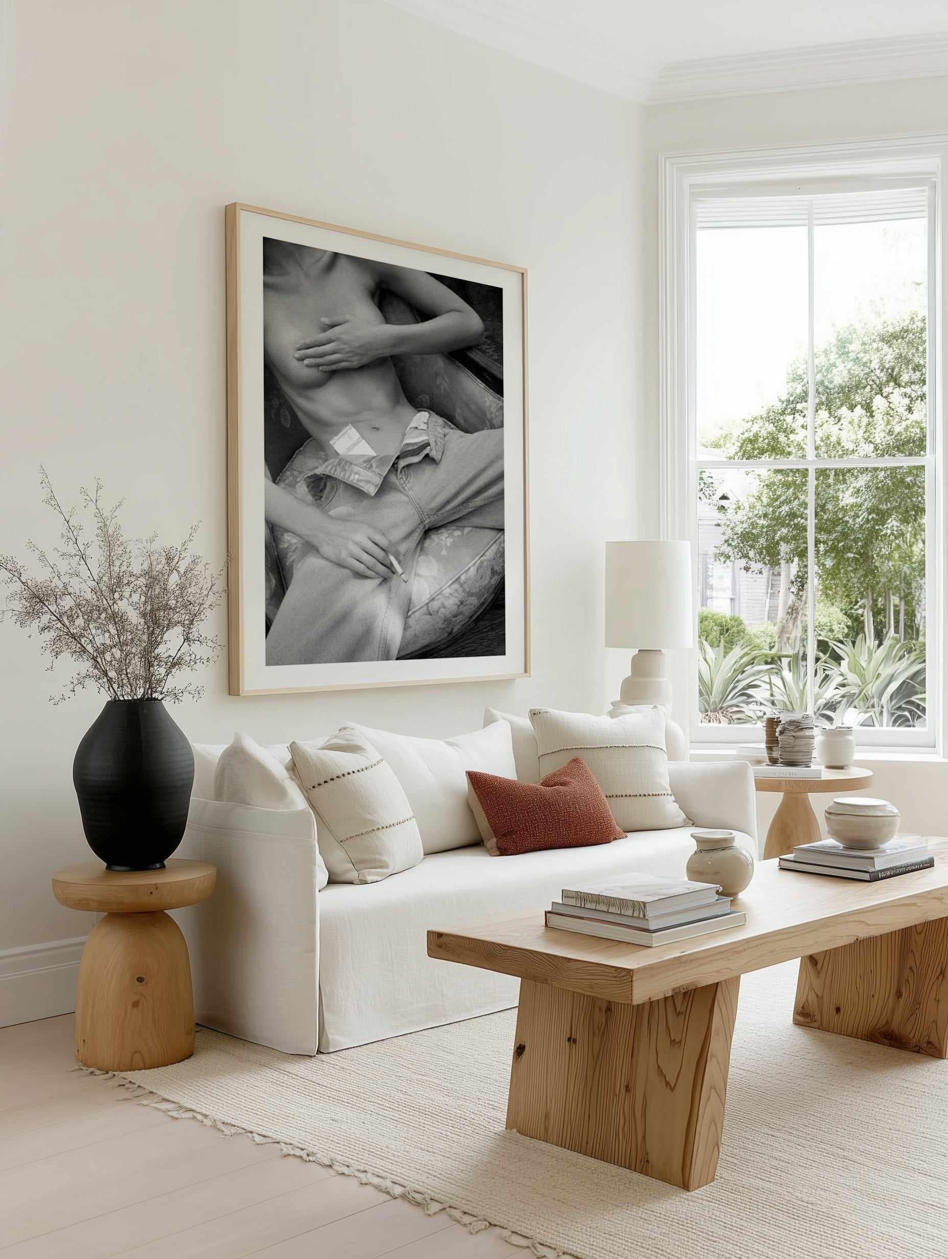 The Icon B&W by Amy Hallam | Art Print from Olive et Oriel where you can shop wallpaper and artworks online