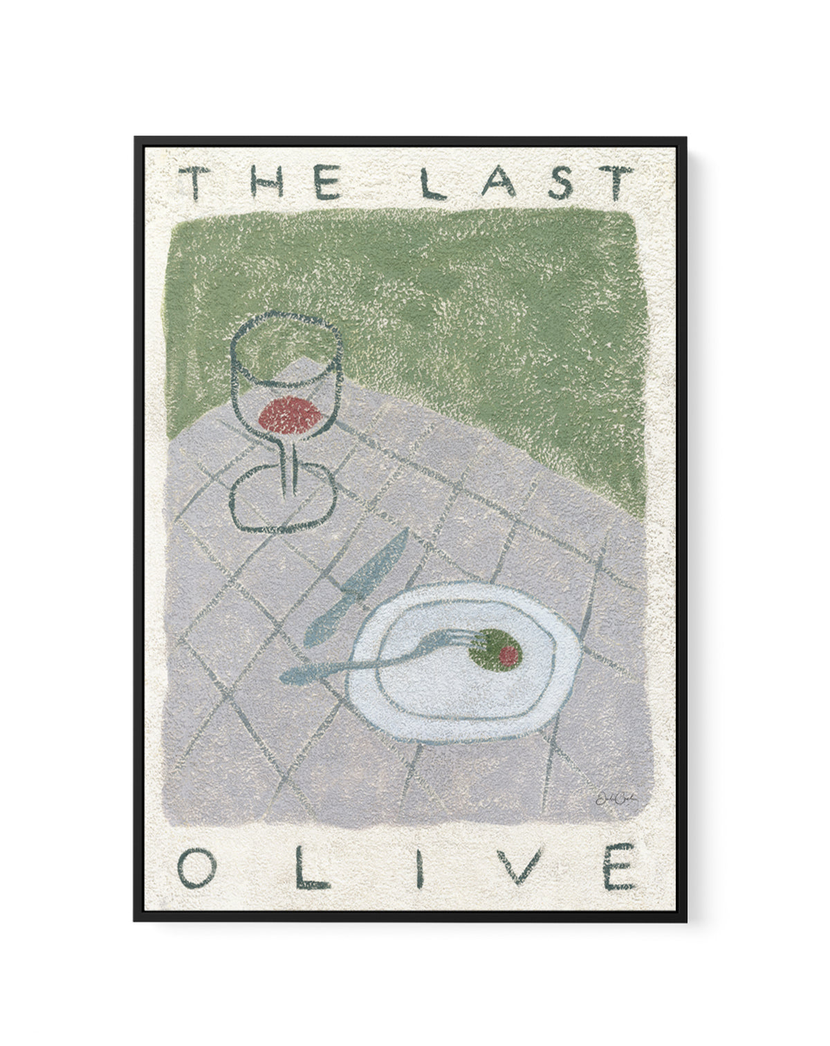 The Last Olive by Julie Celina | Framed Canvas Art Print from Olive et Oriel where you can shop wallpaper and artworks online