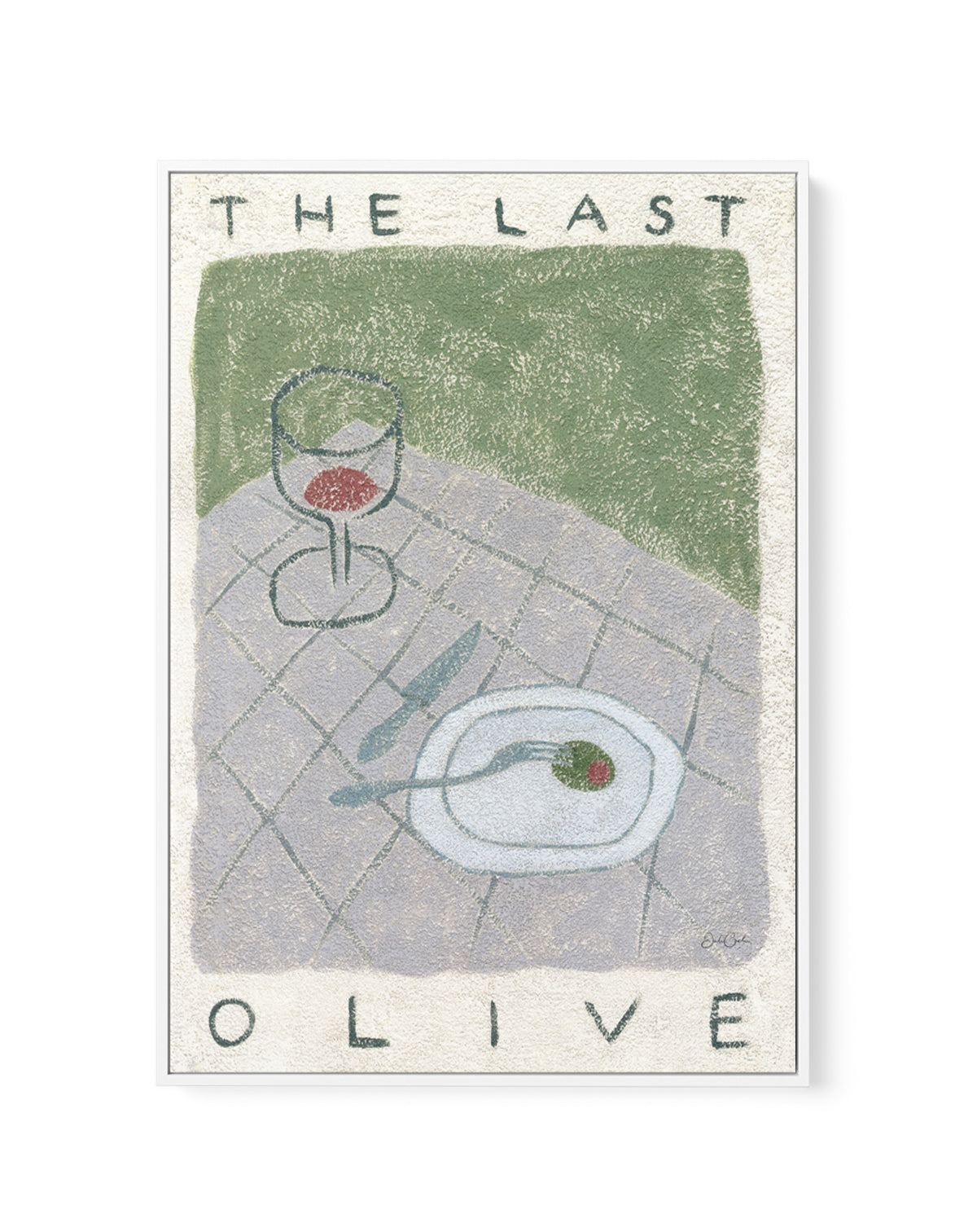 The Last Olive by Julie Celina | Framed Canvas Art Print from Olive et Oriel where you can shop wallpaper and artworks online