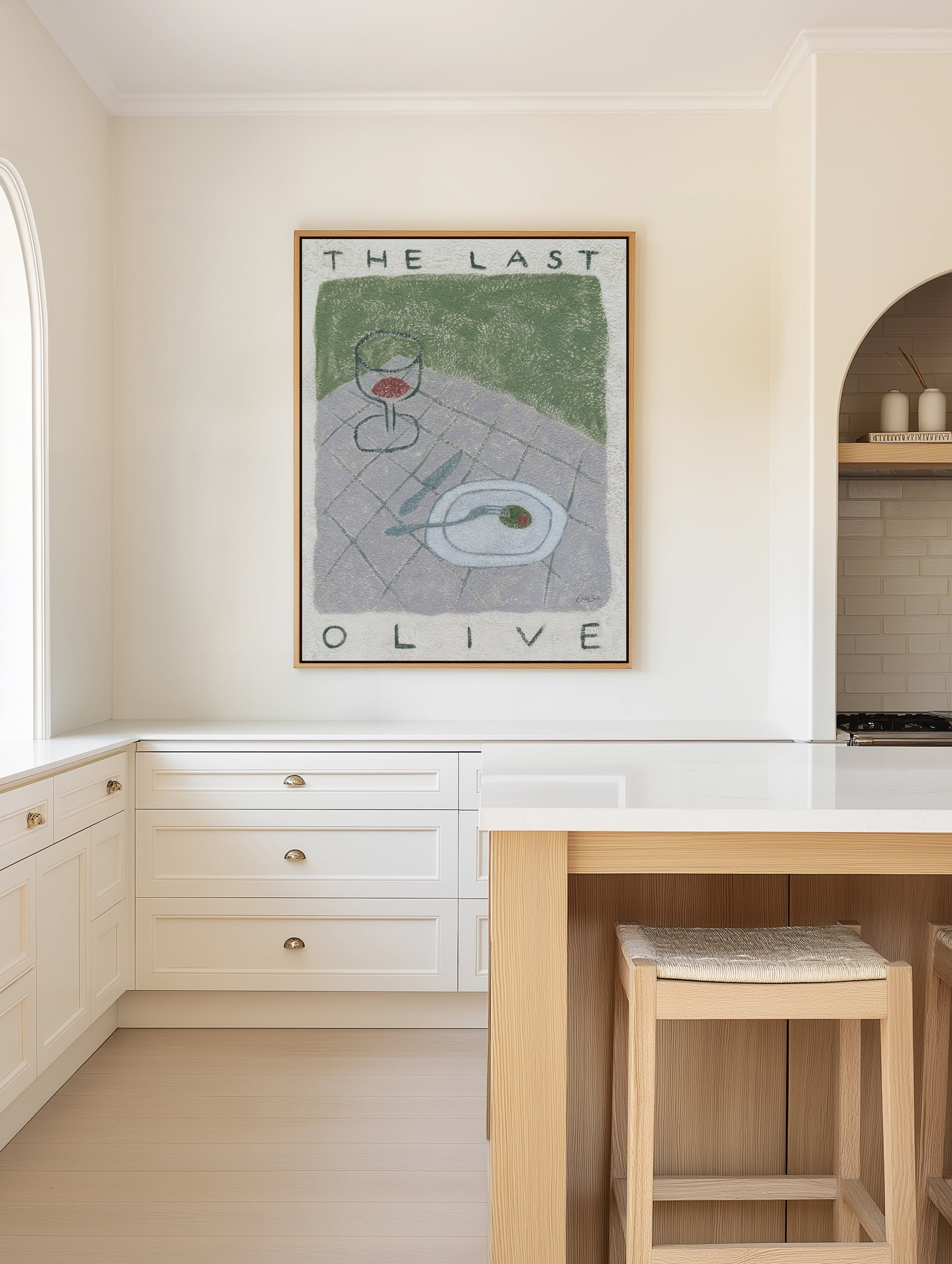 The Last Olive by Julie Celina | Framed Canvas Art Print from Olive et Oriel where you can shop wallpaper and artworks online