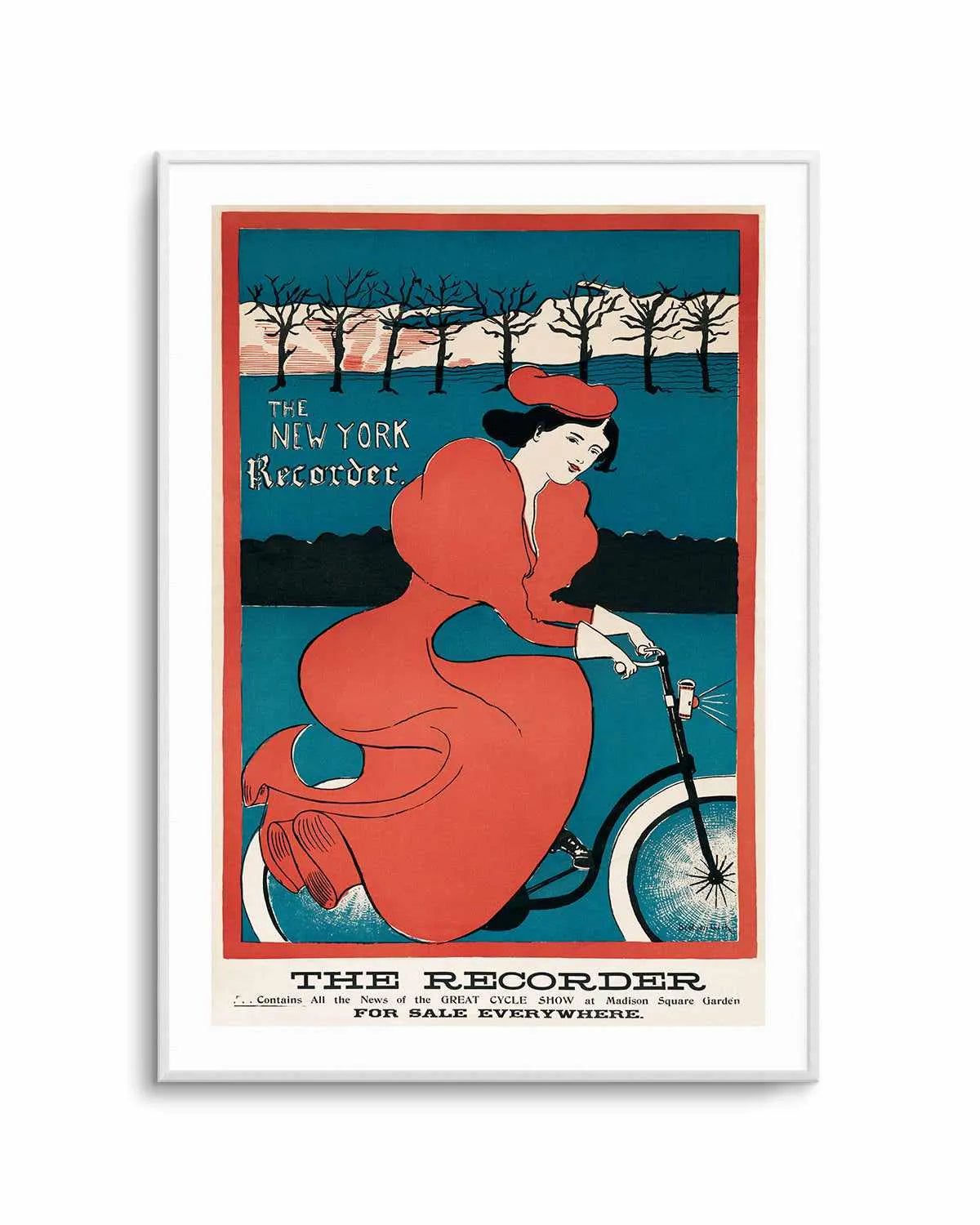 The New York Recorder Vintage Poster Art Print from Olive et Oriel where you can shop wallpaper and artworks online