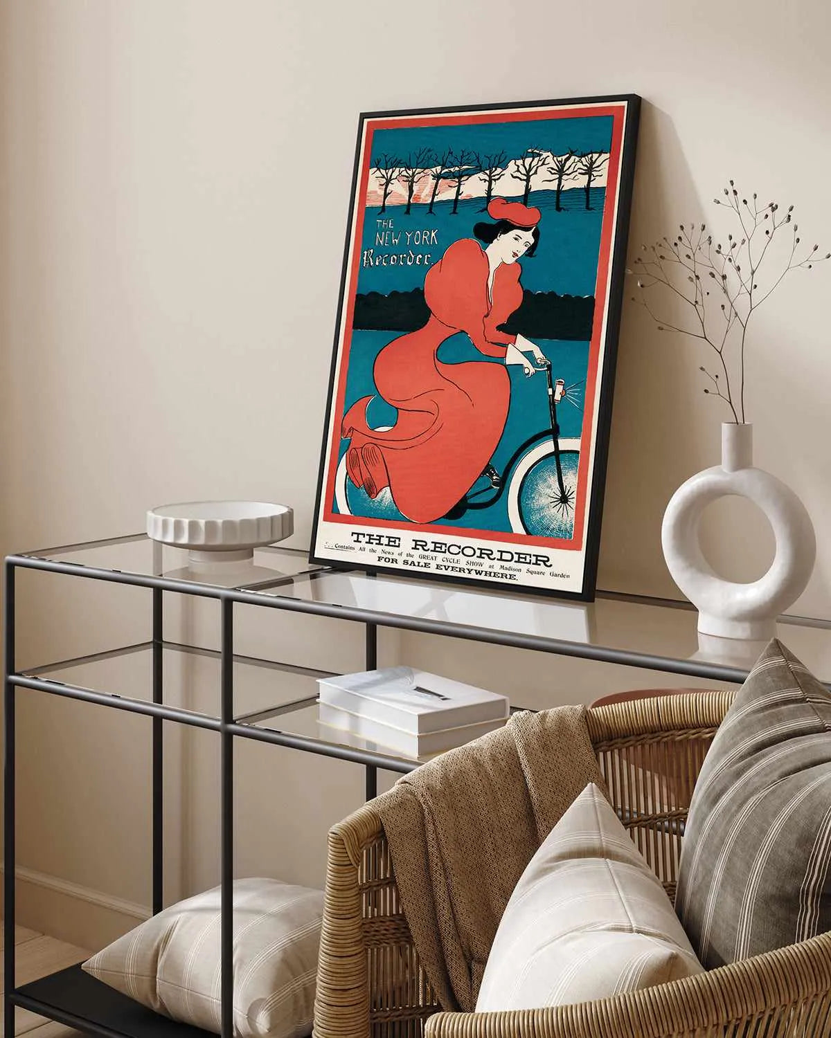 The New York Recorder Vintage Poster | Framed Canvas Art Print from Olive et Oriel where you can shop wallpaper and artworks online