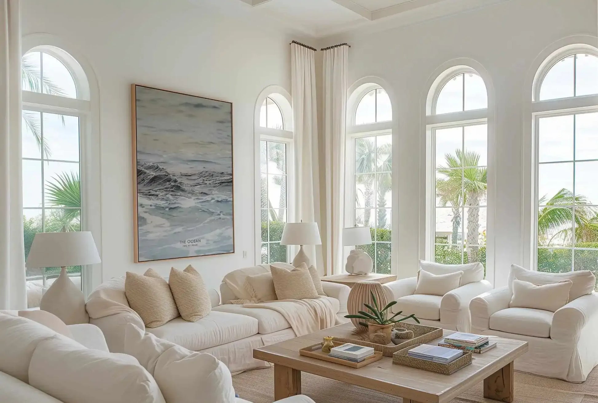 The Ocean Has My Heart | Framed Canvas Art Print from Olive et Oriel where you can shop wallpaper and artworks online