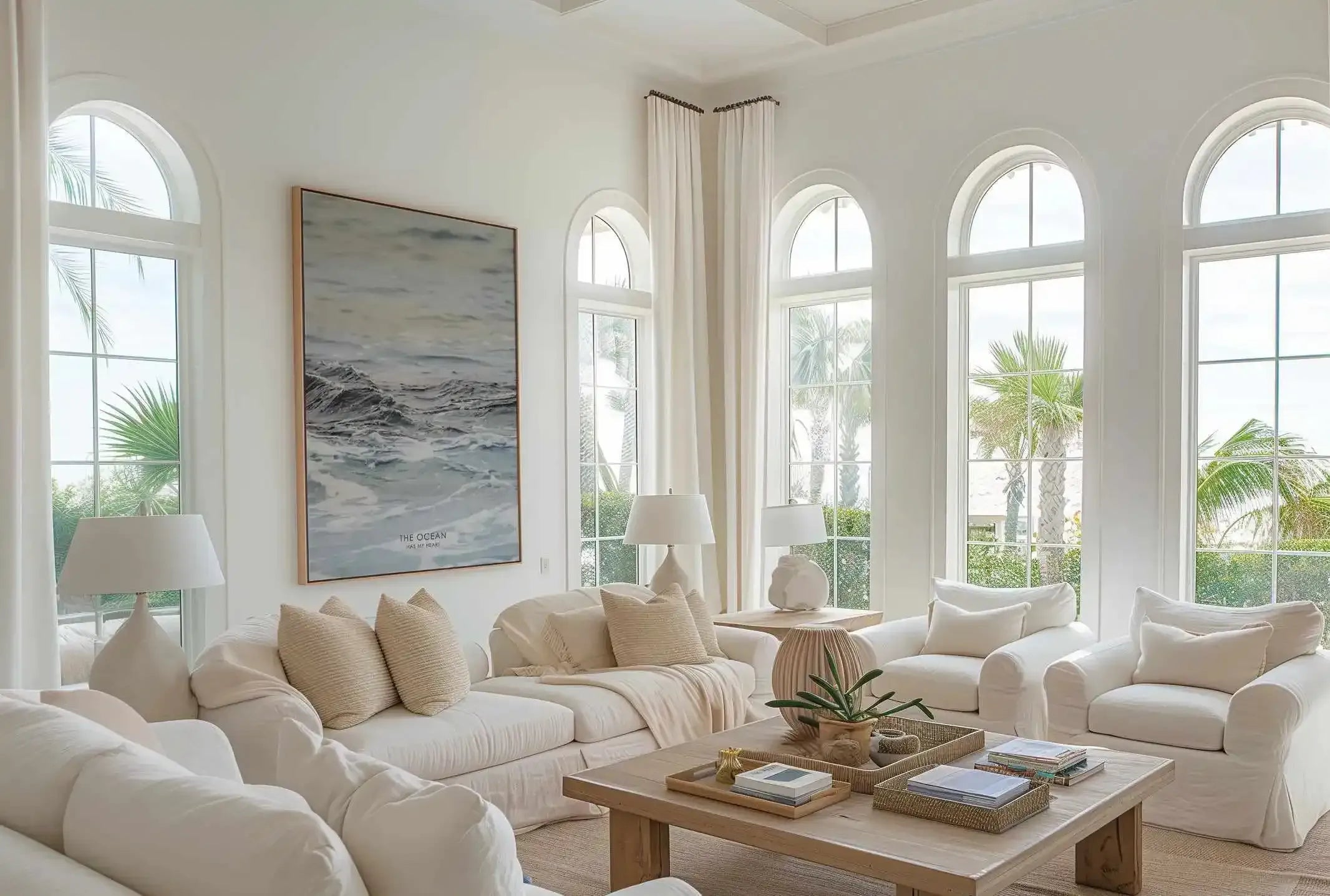 The Ocean Has My Heart | Framed Canvas Art Print from Olive et Oriel where you can shop wallpaper and artworks online