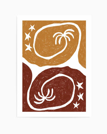 The Palm Tree Twins by Shatha Al Dafai | Art Print from Olive et Oriel where you can shop wallpaper and artworks online