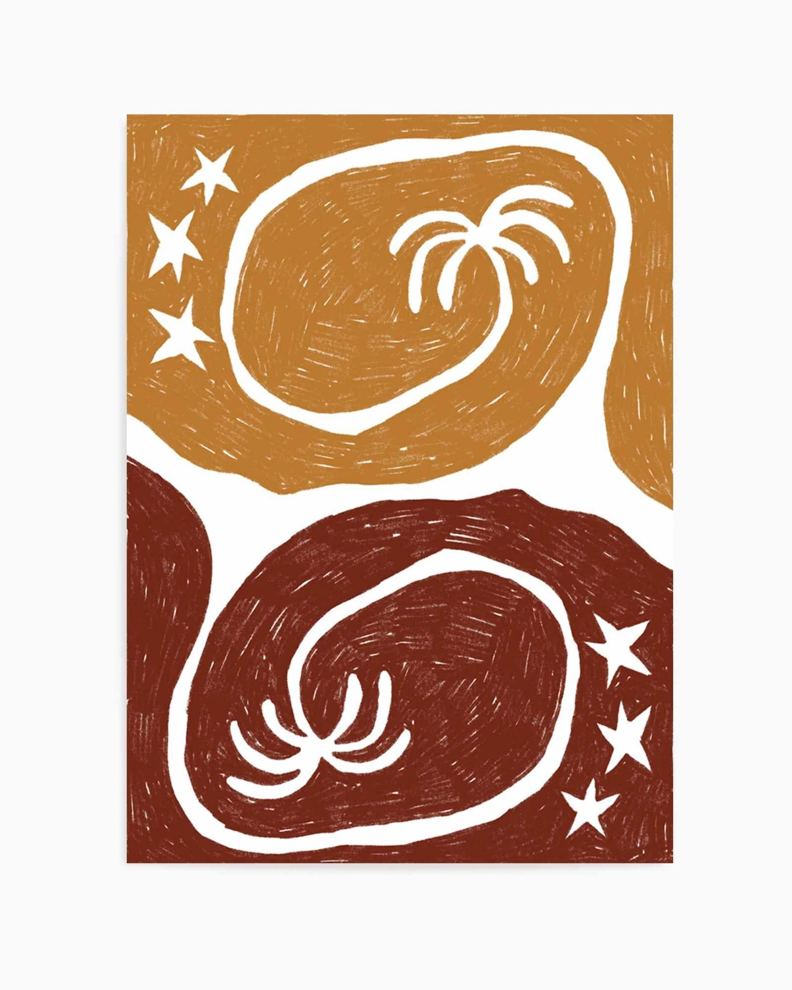 The Palm Tree Twins by Shatha Al Dafai | Art Print from Olive et Oriel where you can shop wallpaper and artworks online