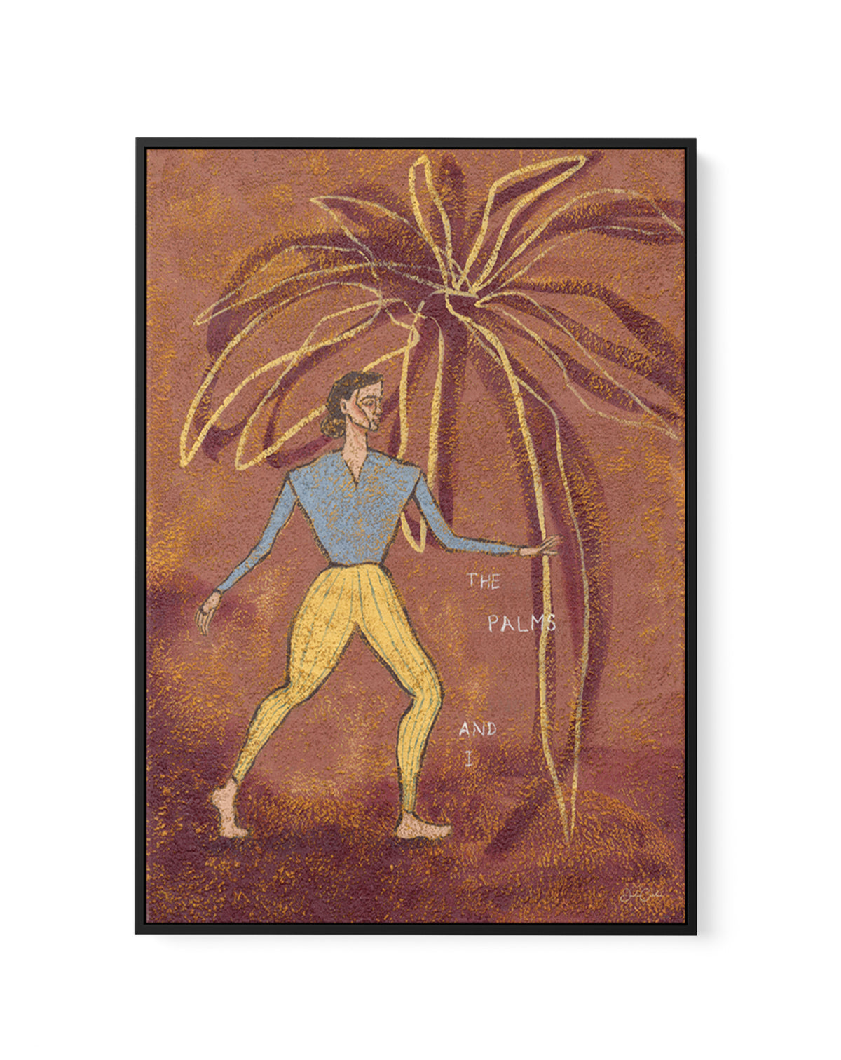 The Palms and I by Julie Celina | Framed Canvas Art Print from Olive et Oriel where you can shop wallpaper and artworks online