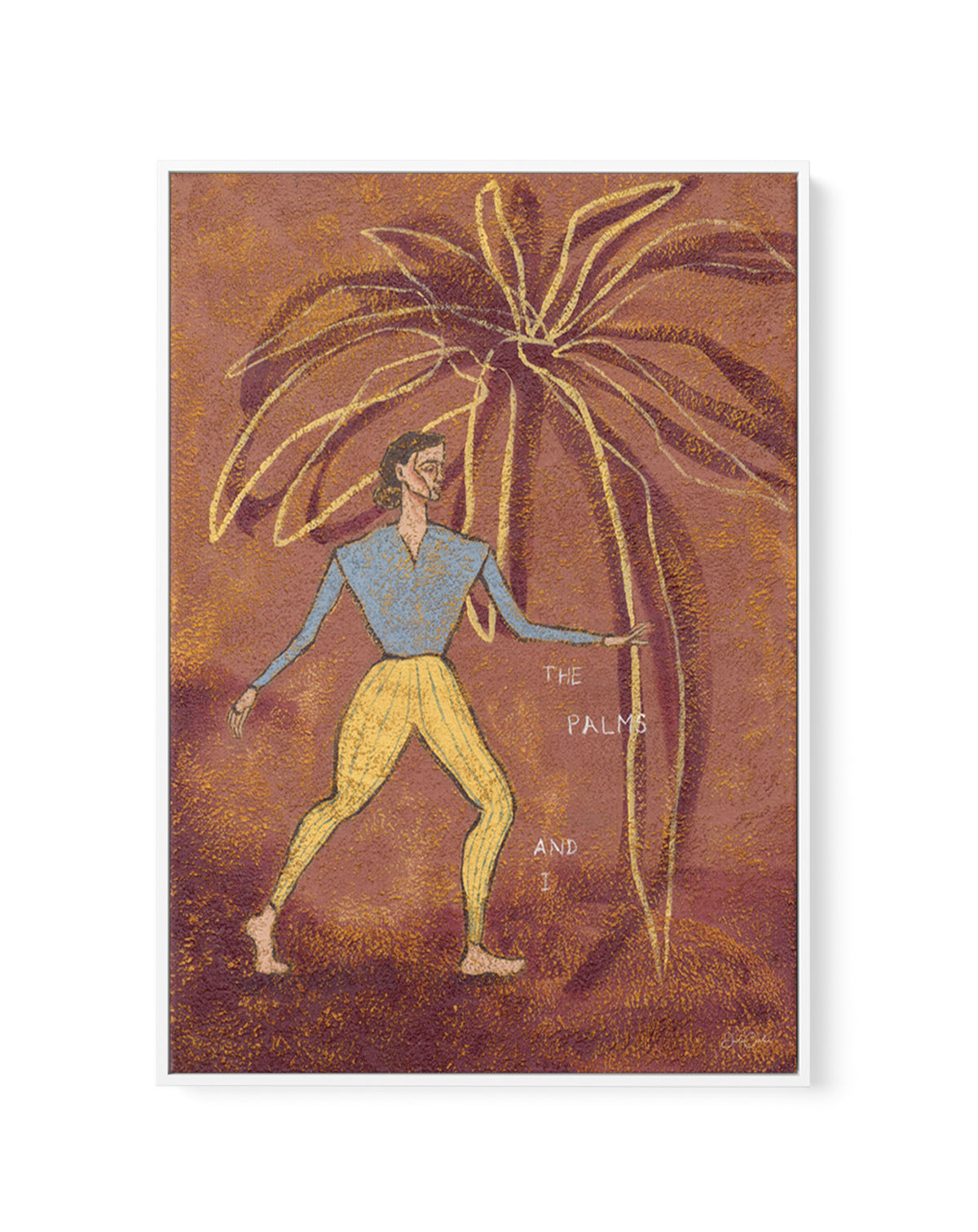 The Palms and I by Julie Celina | Framed Canvas Art Print from Olive et Oriel where you can shop wallpaper and artworks online