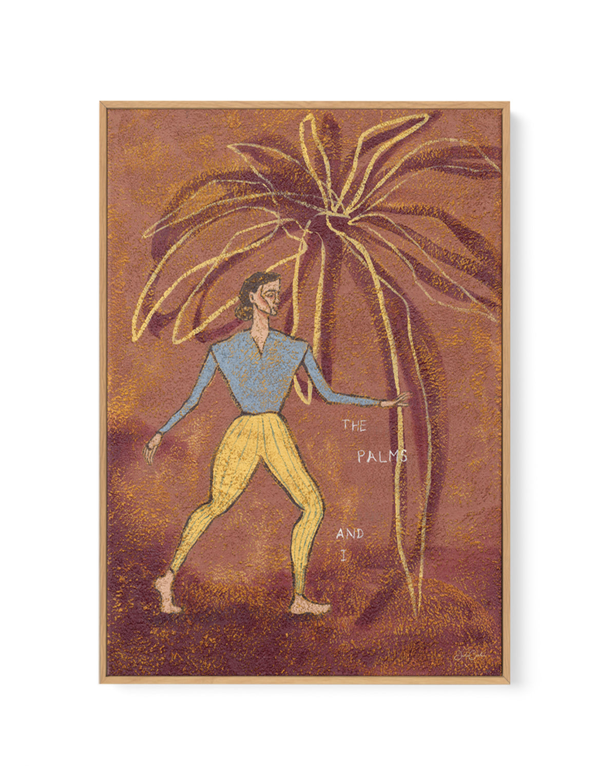 The Palms and I by Julie Celina | Framed Canvas Art Print from Olive et Oriel where you can shop wallpaper and artworks online