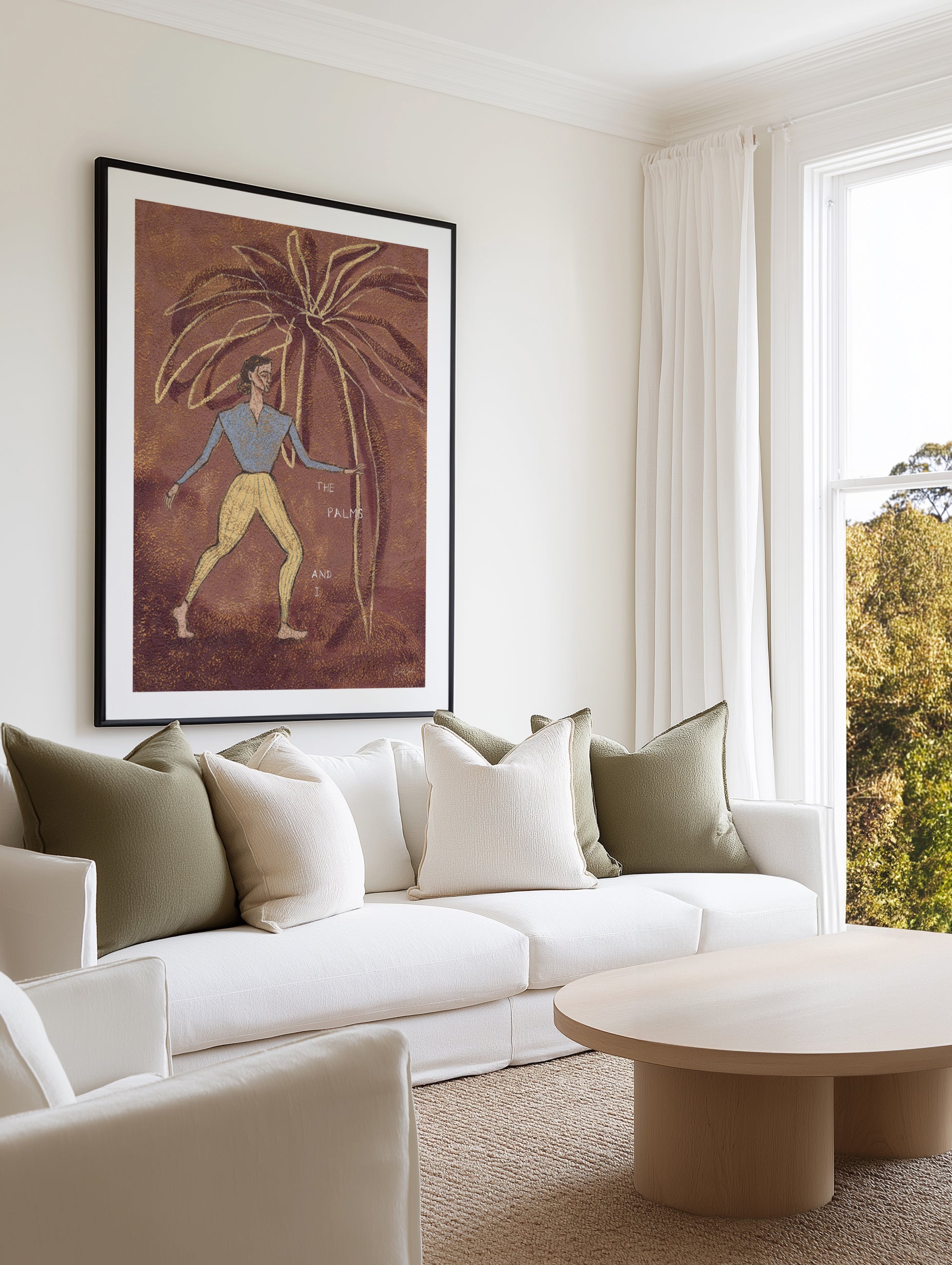 The Palms and I by Julie Celina | Art Print from Olive et Oriel where you can shop wallpaper and artworks online