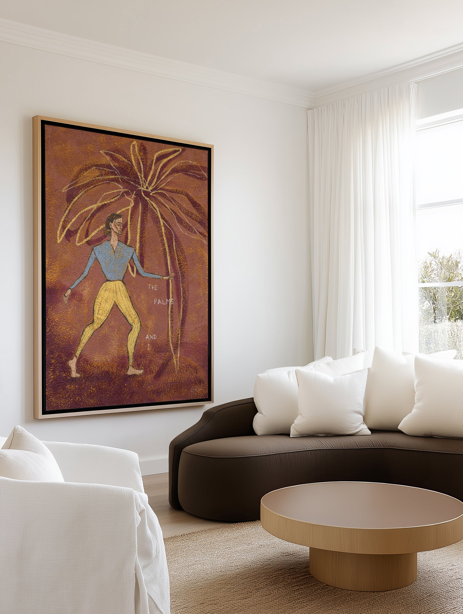 The Palms and I by Julie Celina | Framed Canvas Art Print from Olive et Oriel where you can shop wallpaper and artworks online