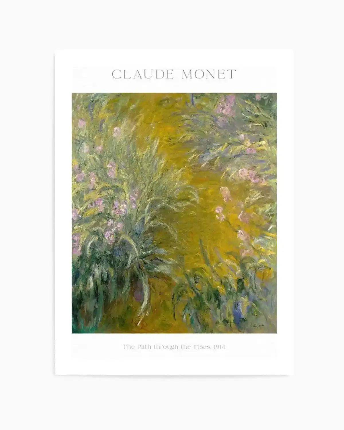The Path Through the Irises by Claude Monet Art Print from Olive et Oriel where you can shop wallpaper and artworks online