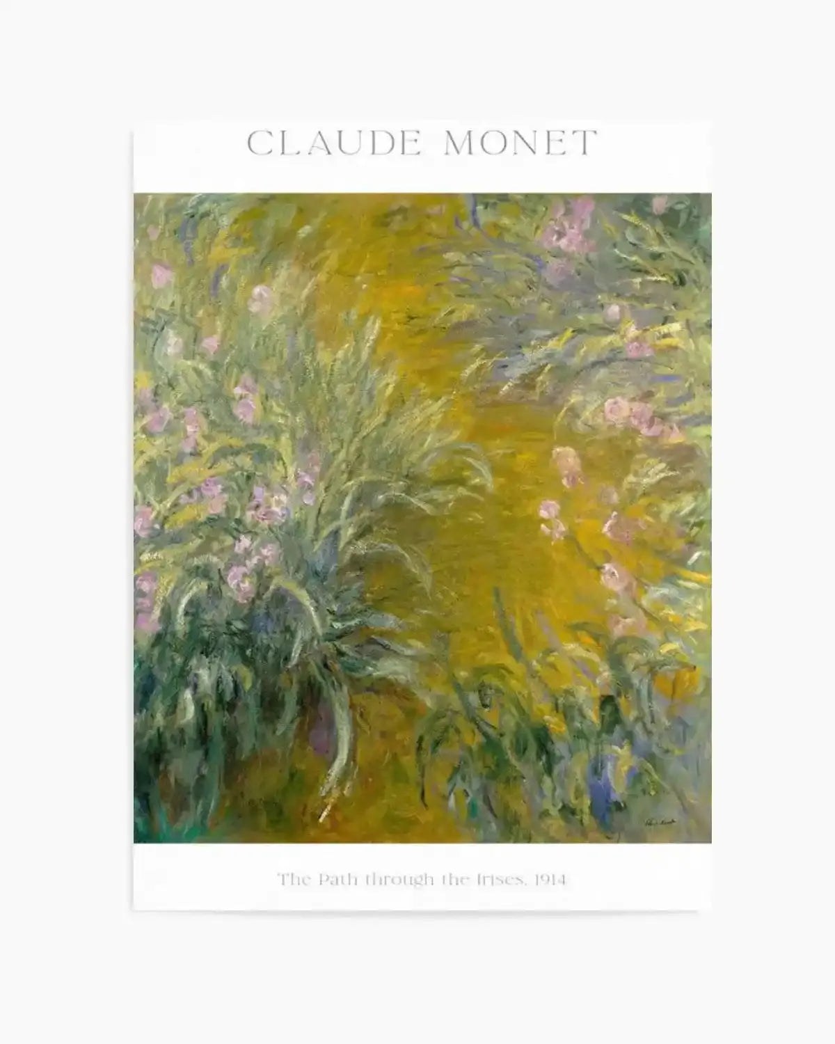 The Path Through the Irises by Claude Monet Art Print from Olive et Oriel where you can shop wallpaper and artworks online