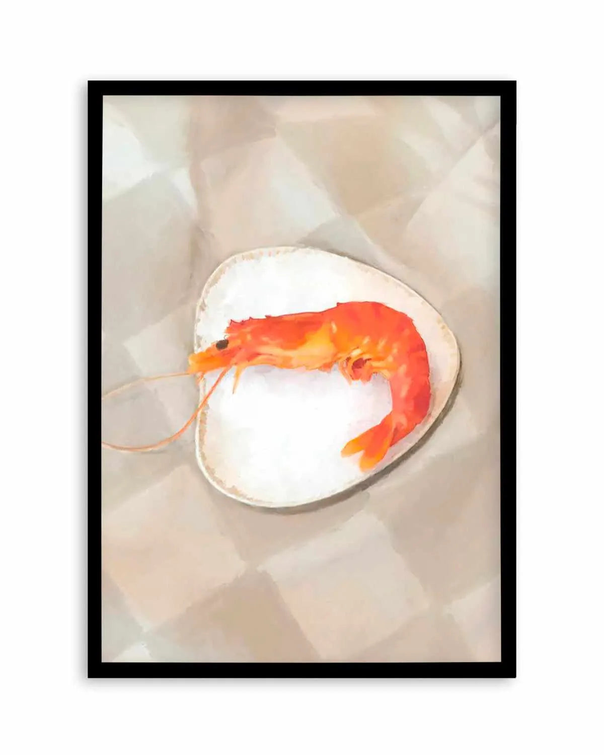 The Prawn Art Print from Olive et Oriel where you can shop wallpaper and artworks online