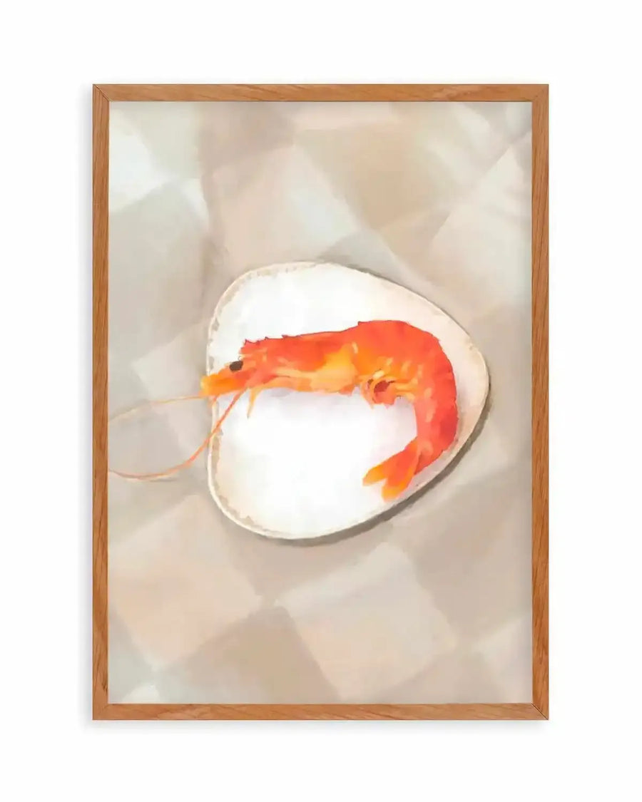 The Prawn Art Print from Olive et Oriel where you can shop wallpaper and artworks online