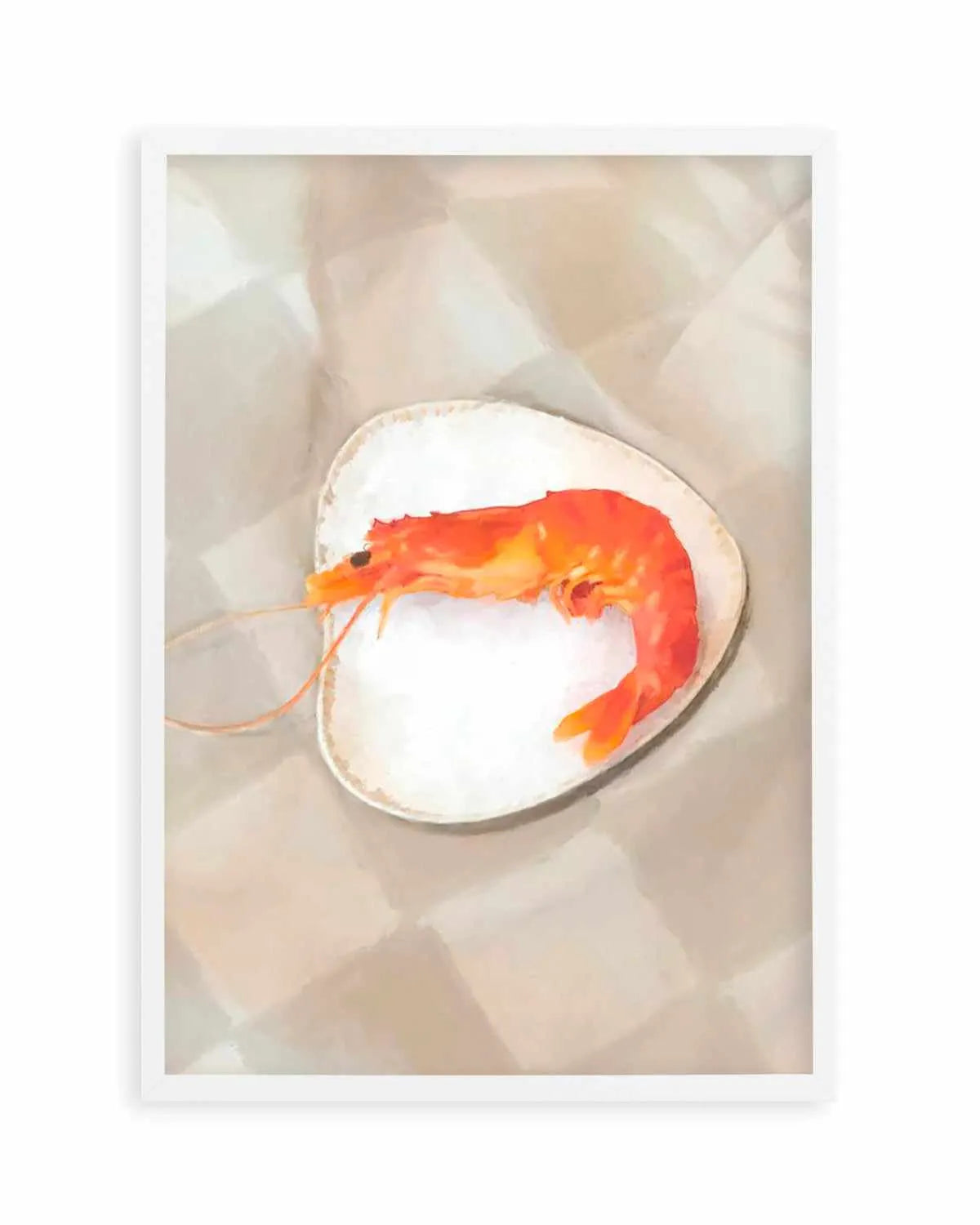 The Prawn Art Print from Olive et Oriel where you can shop wallpaper and artworks online