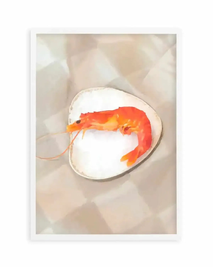 The Prawn Art Print from Olive et Oriel where you can shop wallpaper and artworks online