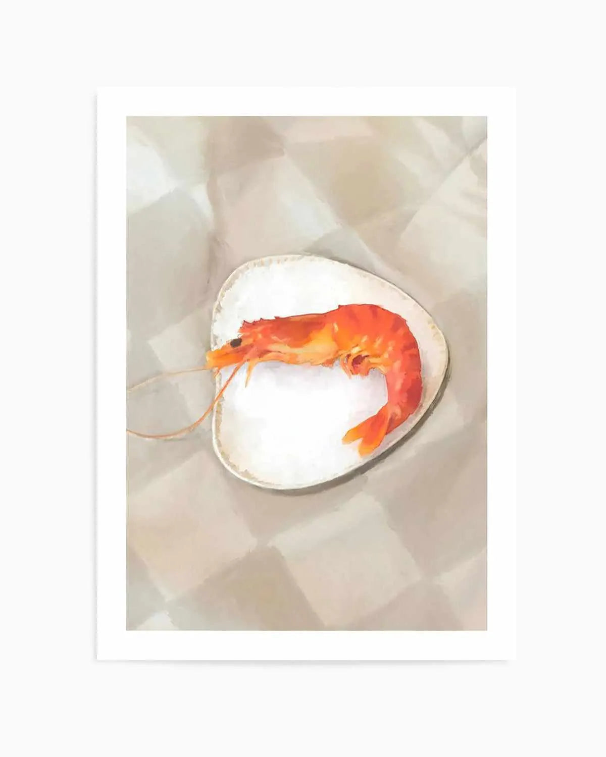 The Prawn Art Print from Olive et Oriel where you can shop wallpaper and artworks online