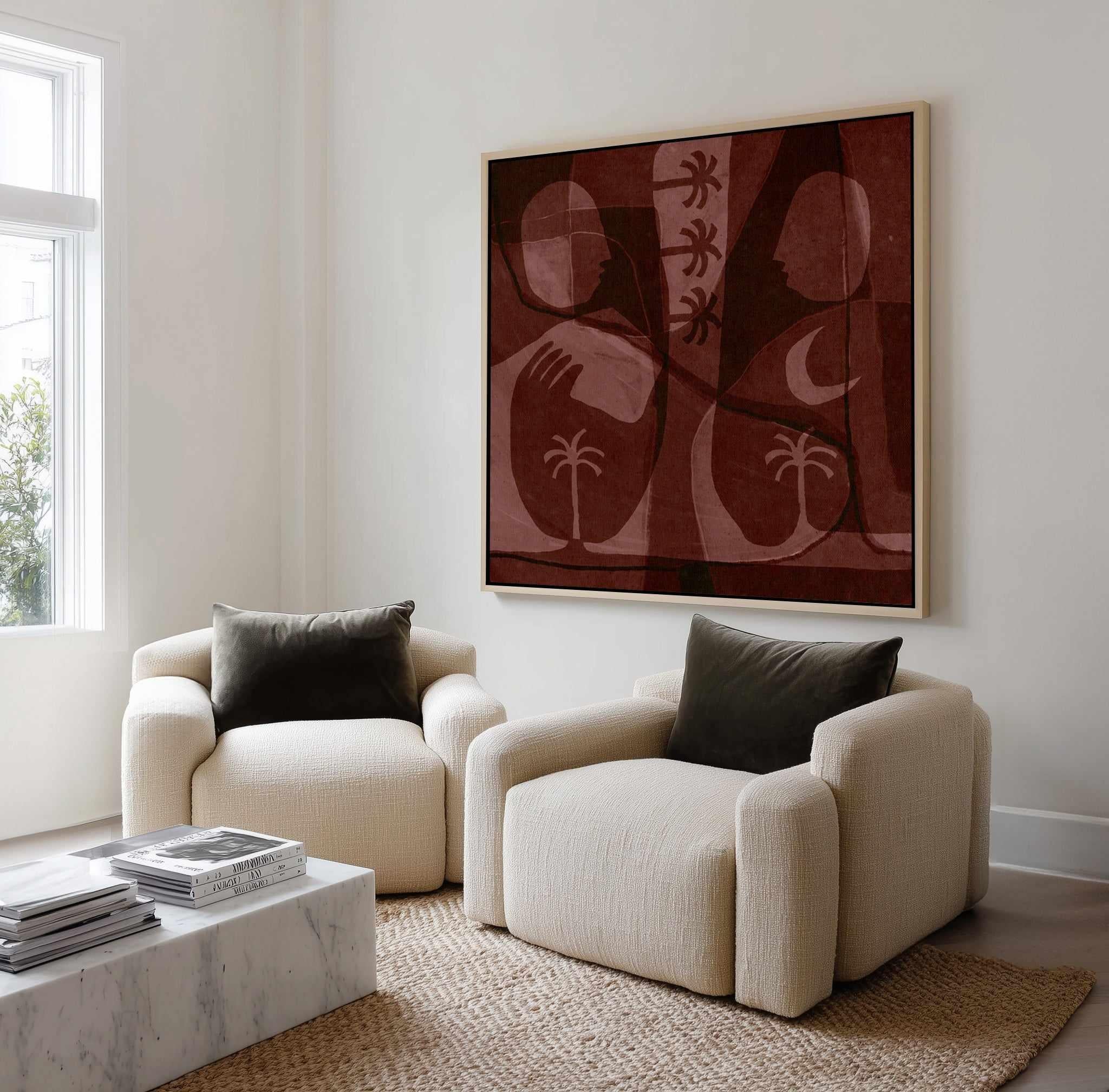 The Quiet Of Being 11 by Shatha Al Dafai | Framed Canvas Art Print from Olive et Oriel where you can shop wallpaper and artworks online