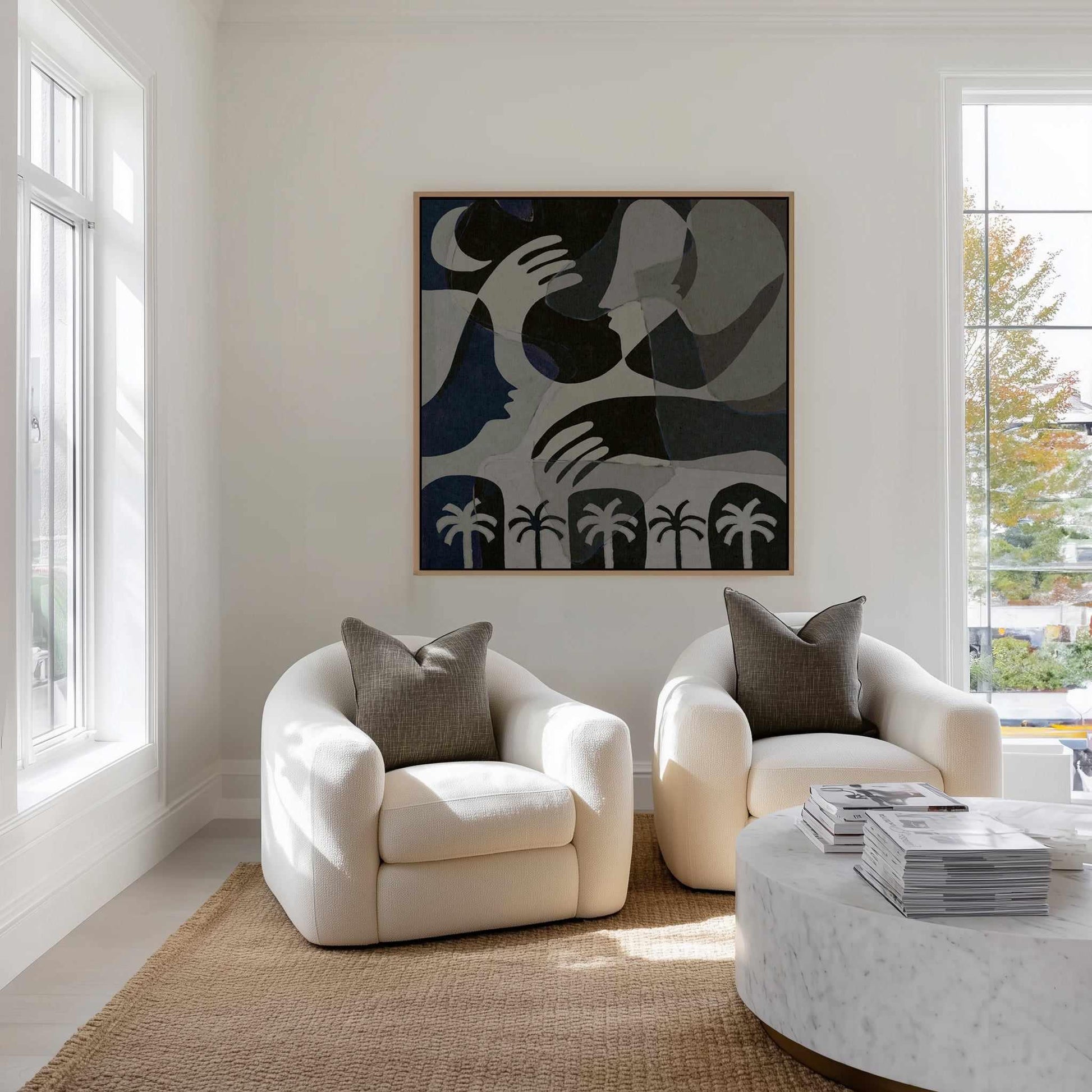 The Quiet Of Being 3 by Shatha Al Dafai | Framed Canvas Art Print from Olive et Oriel where you can shop wallpaper and artworks online