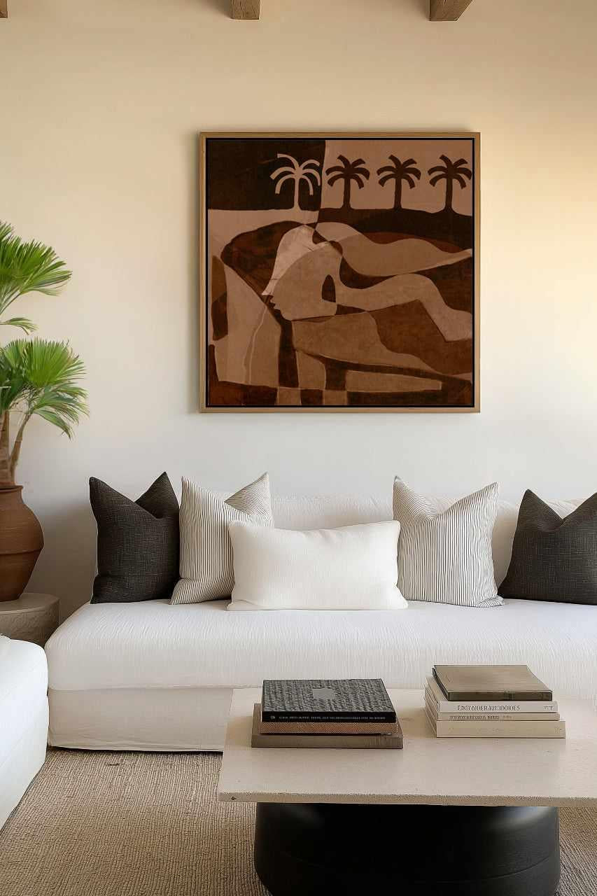 The Quiet Of Being 4 by Shatha Al Dafai | Framed Canvas Art Print from Olive et Oriel where you can shop wallpaper and artworks online