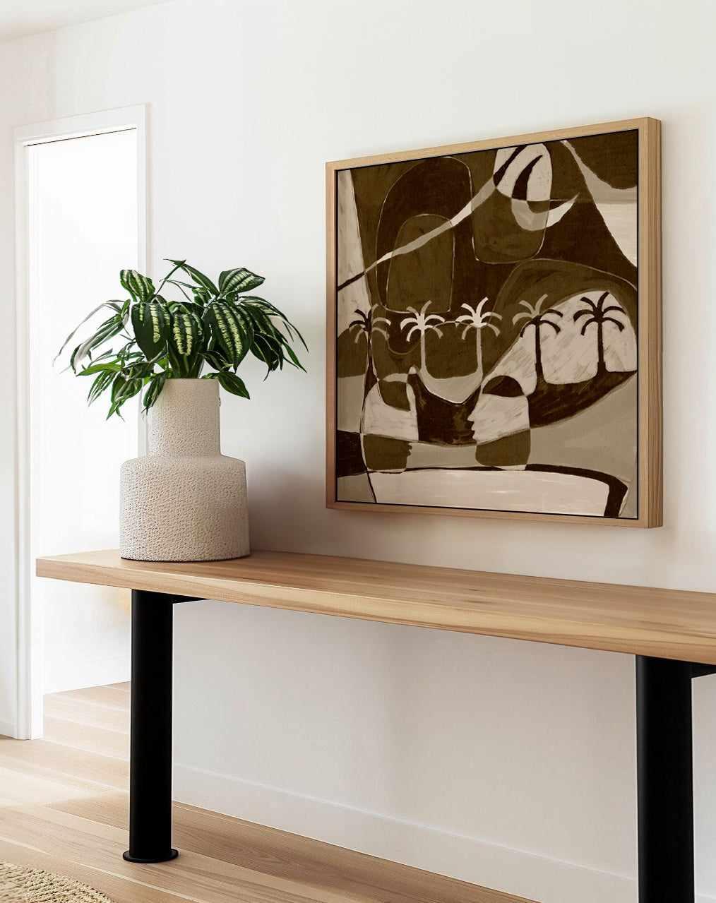 The Quiet Of Being 5 by Shatha Al Dafai | Framed Canvas Art Print from Olive et Oriel where you can shop wallpaper and artworks online