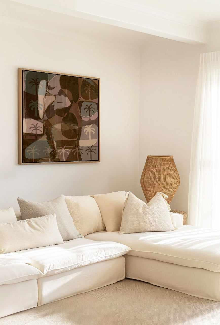 The Quiet Of Being 6 by Shatha Al Dafai | Framed Canvas Art Print from Olive et Oriel where you can shop wallpaper and artworks online