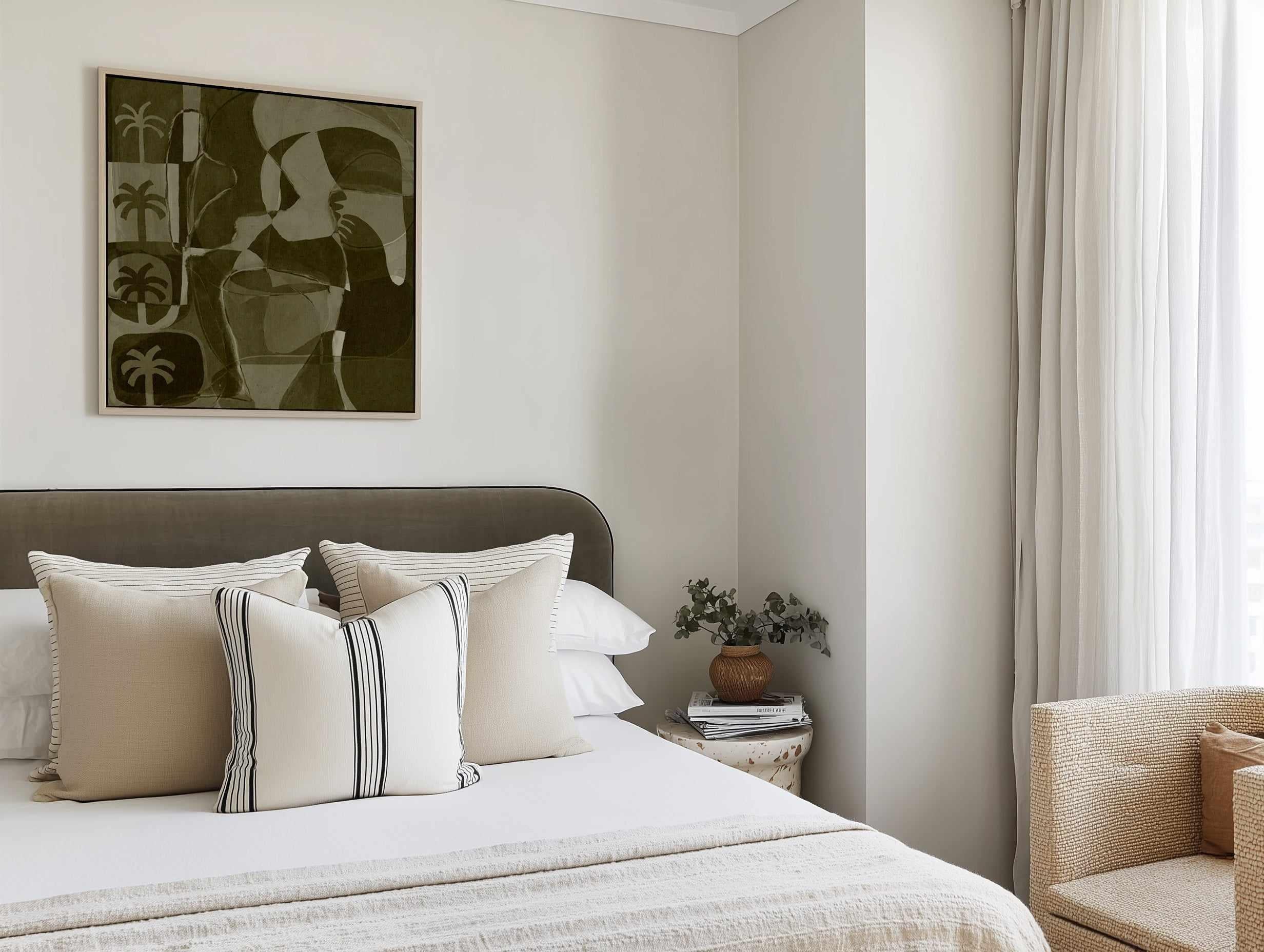 The Quiet Of Being 7 by Shatha Al Dafai | Framed Canvas Art Print from Olive et Oriel where you can shop wallpaper and artworks online