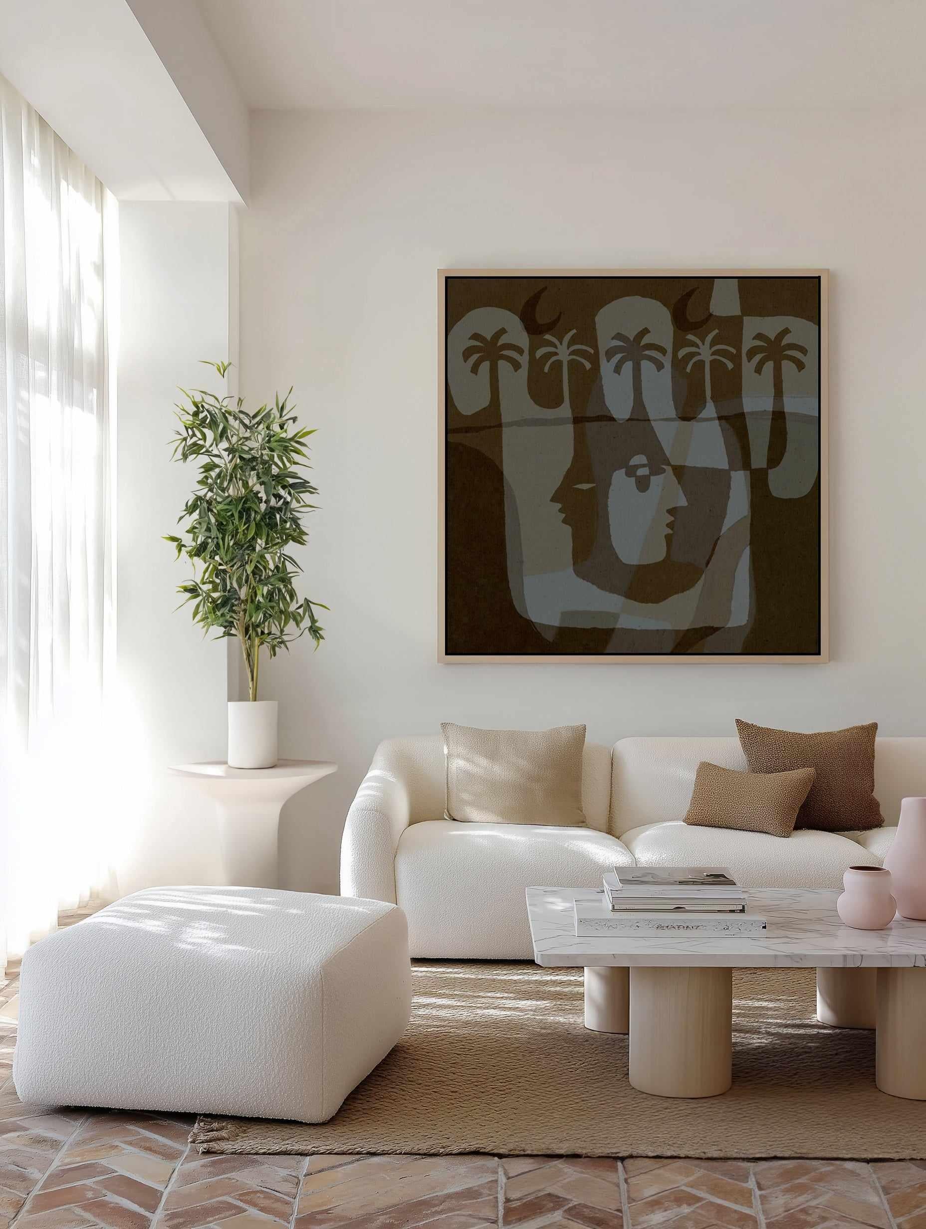 The Quiet Of Being 8 by Shatha Al Dafai | Framed Canvas Art Print from Olive et Oriel where you can shop wallpaper and artworks online