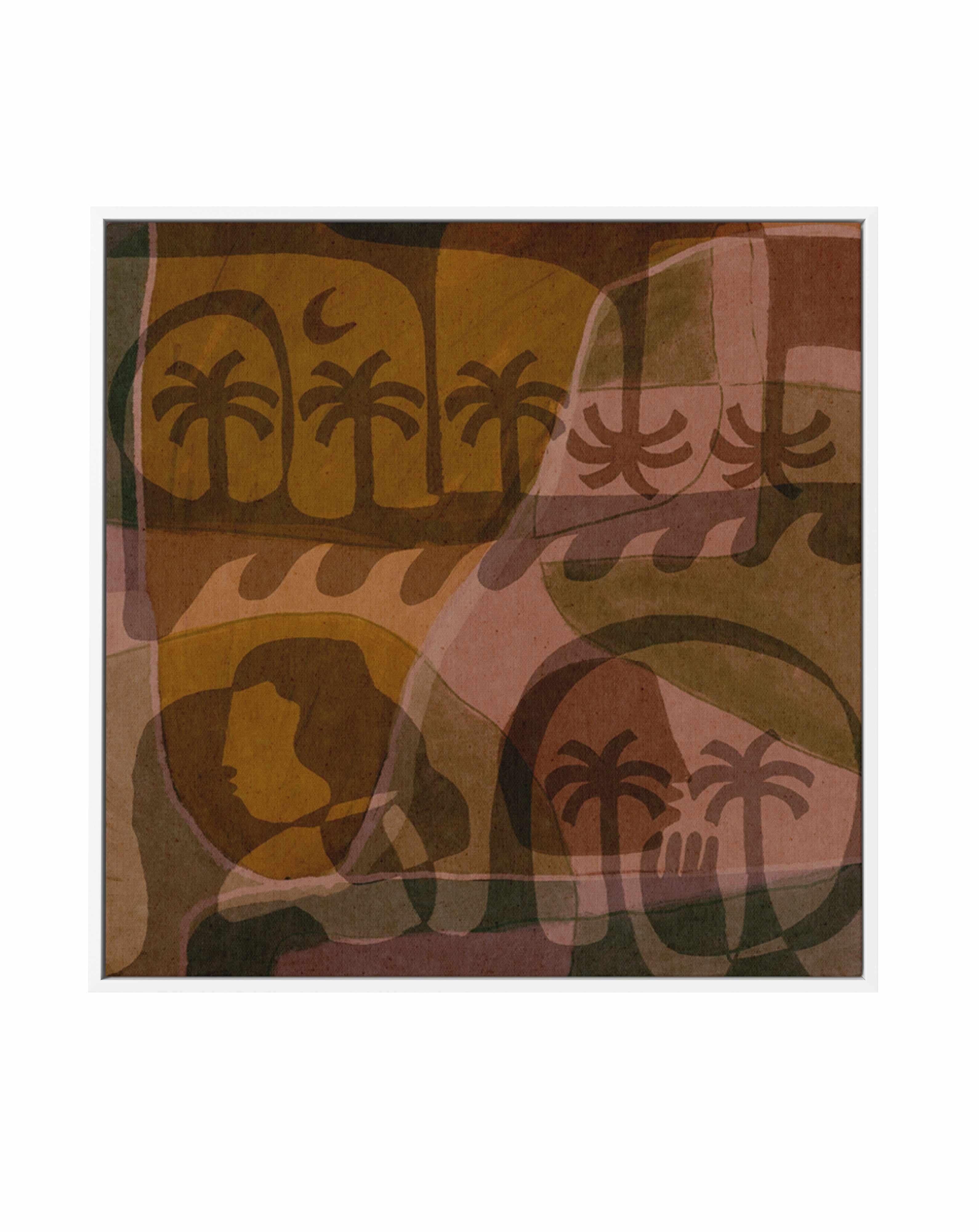 The Quiet Of Being 9 by Shatha Al Dafai | Framed Canvas Art Print from Olive et Oriel where you can shop wallpaper and artworks online