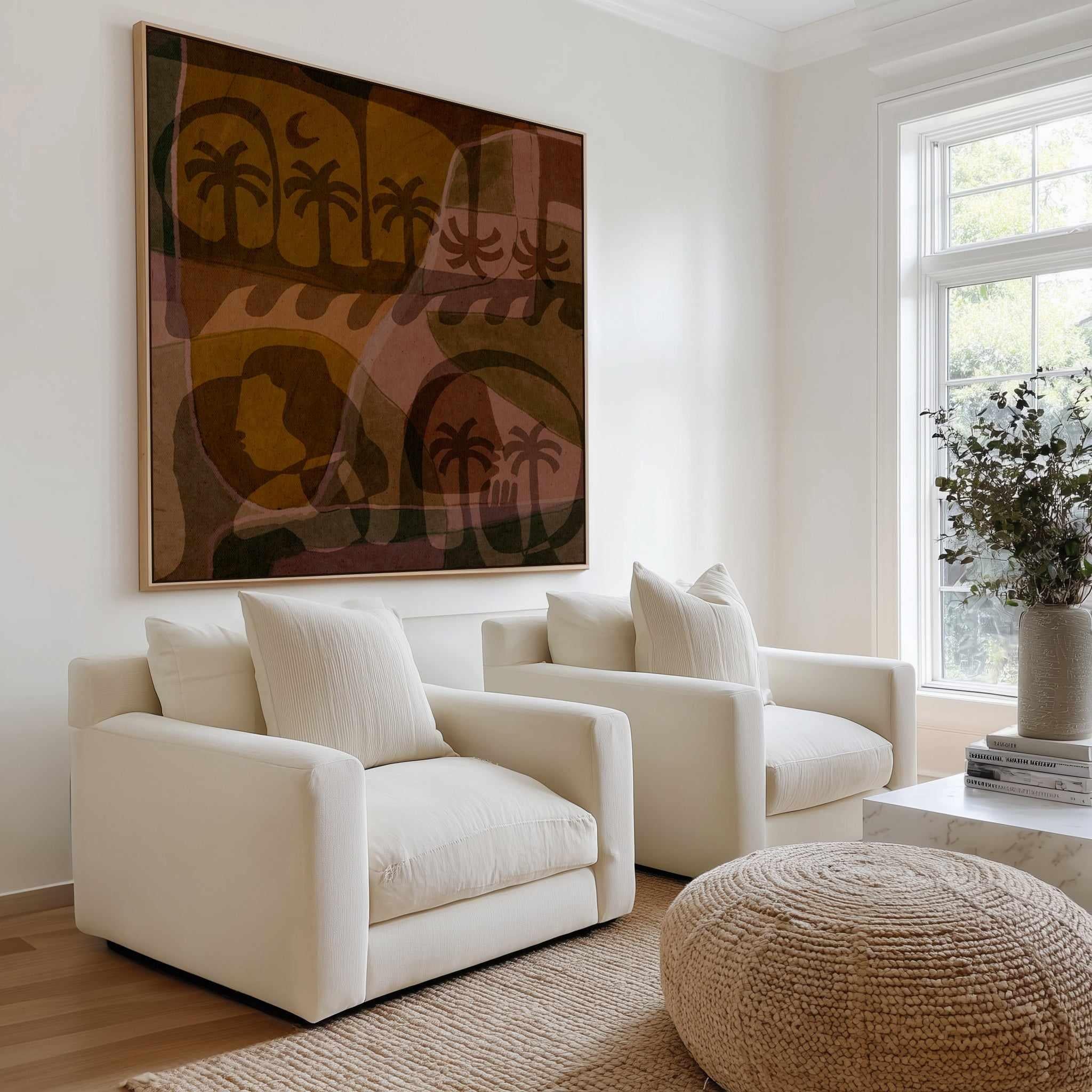 The Quiet Of Being 9 by Shatha Al Dafai | Framed Canvas Art Print from Olive et Oriel where you can shop wallpaper and artworks online