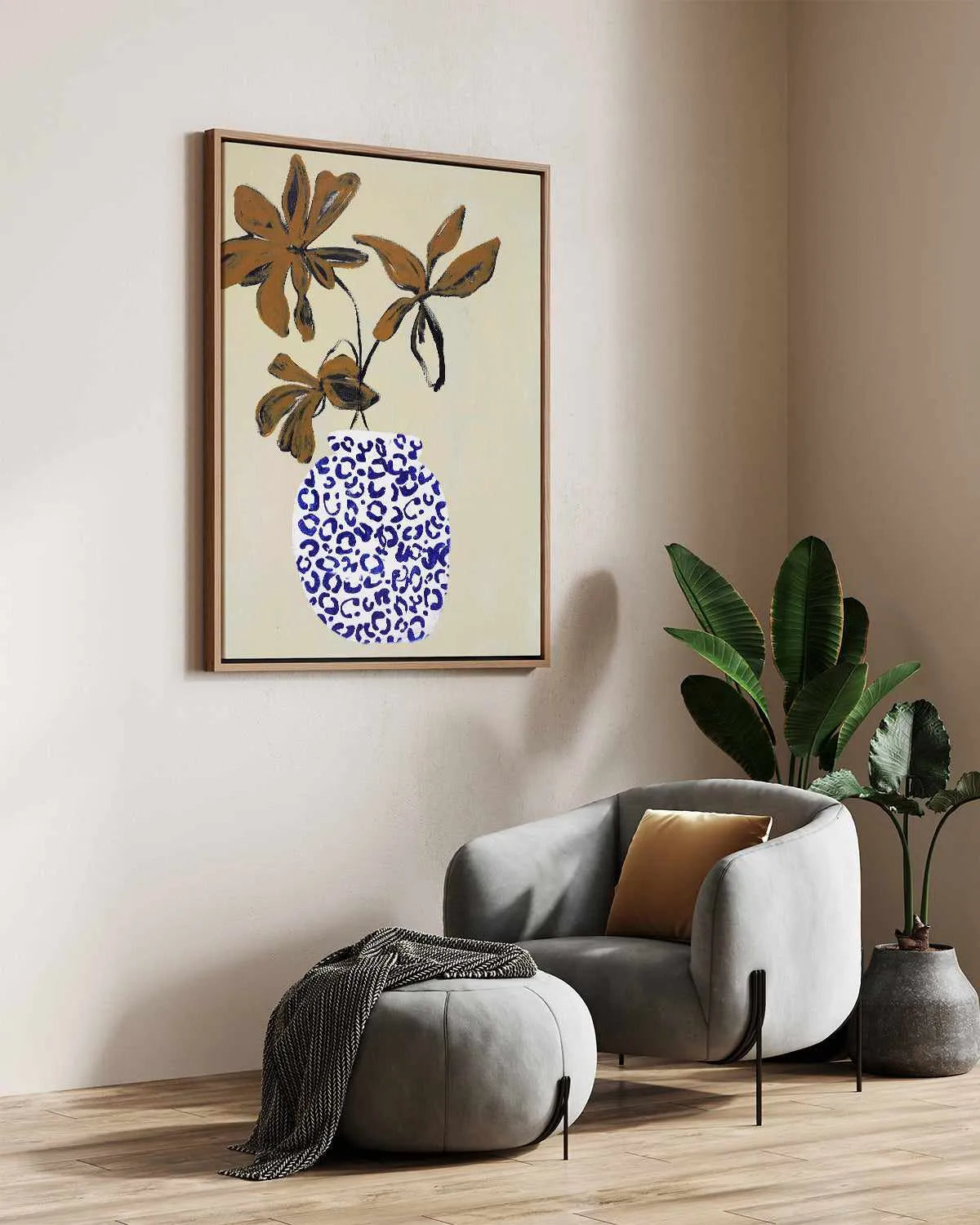 The Right Ambience by Design Fabrikken | Framed Canvas Art Print from Olive et Oriel where you can shop wallpaper and artworks online