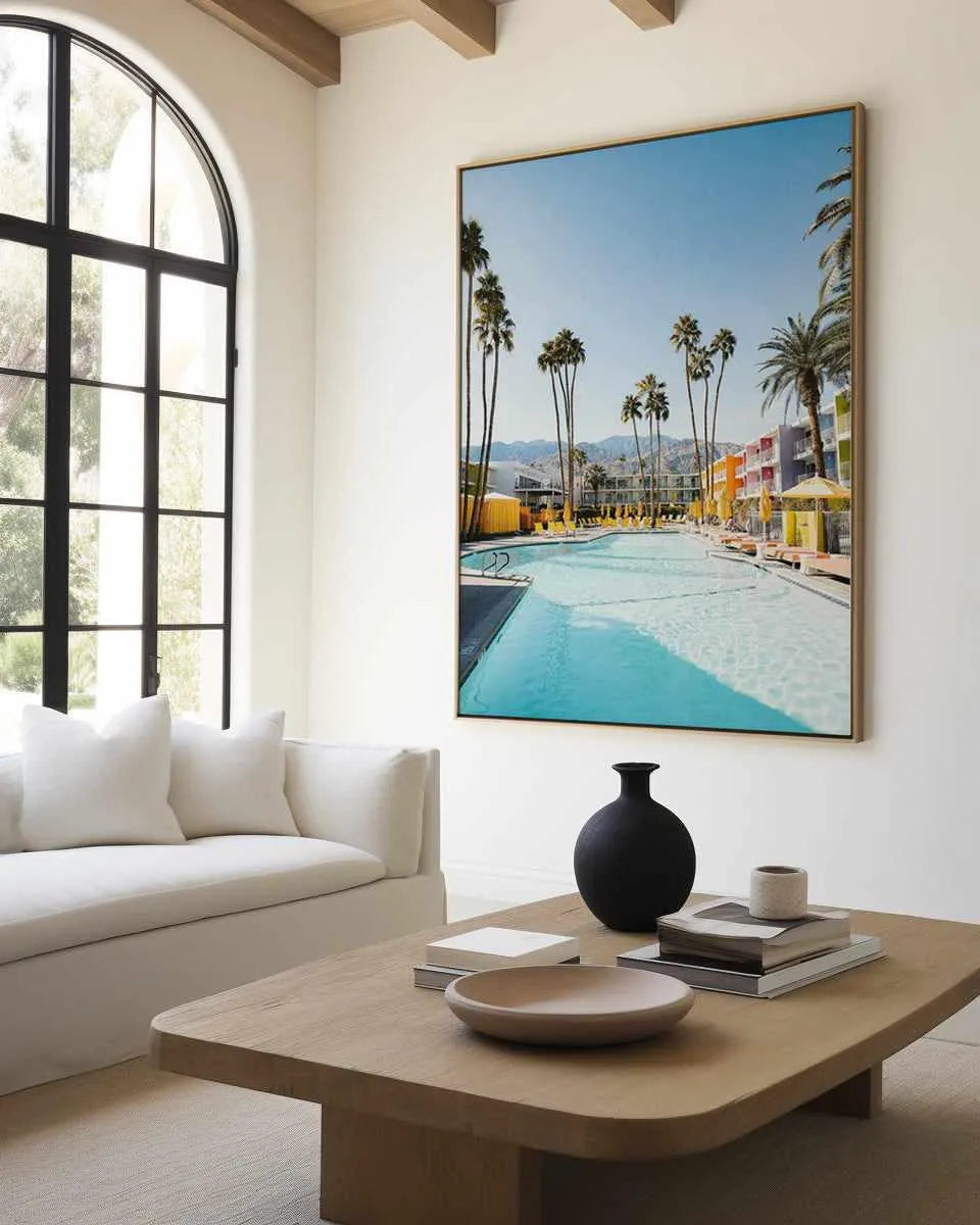 The Saguaro Palm Springs by Finn Skagn | Framed Canvas Art Print from Olive et Oriel where you can shop wallpaper and artworks online