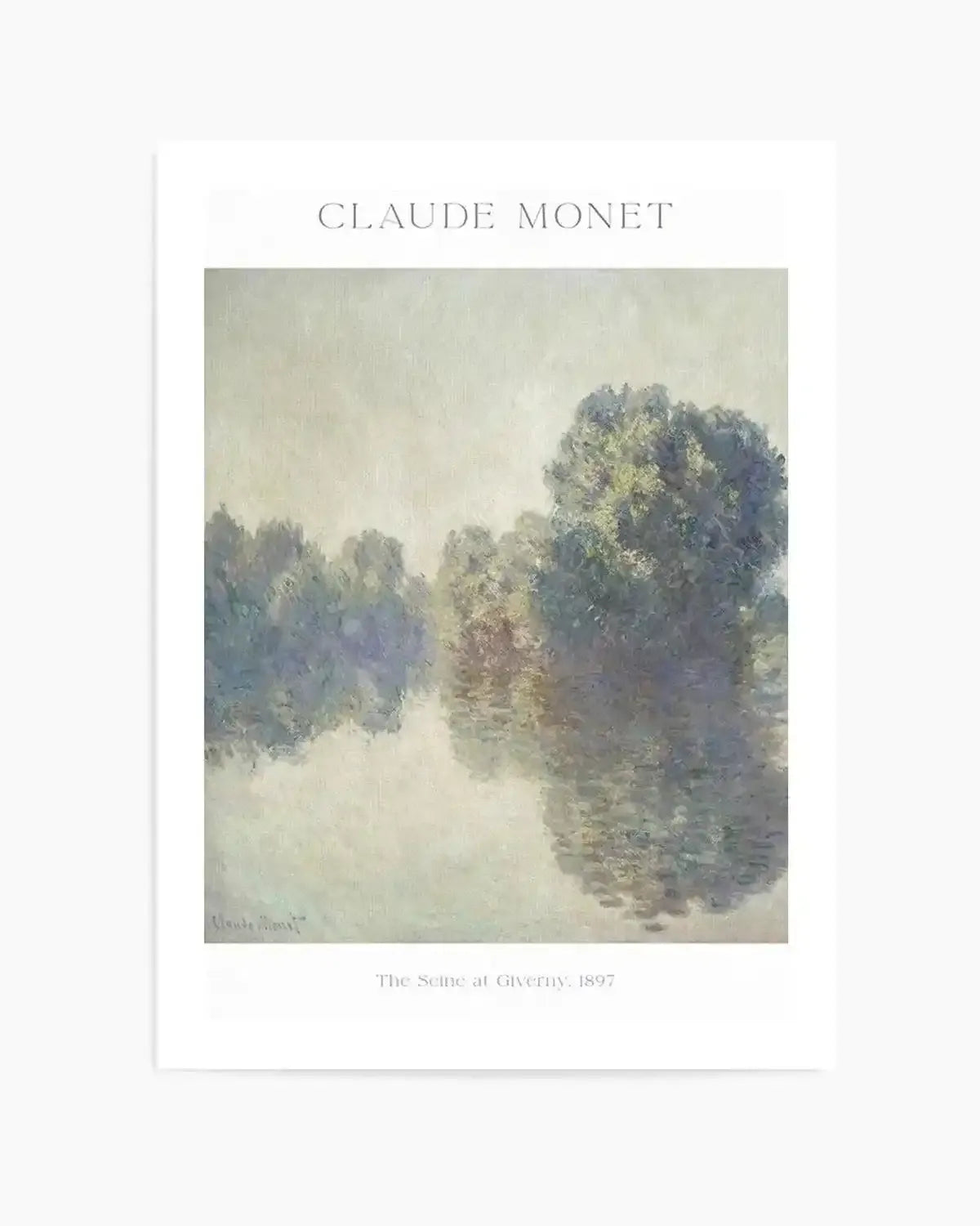 The Seine at Giverny 1897 by Claude Monet Art Print from Olive et Oriel where you can shop wallpaper and artworks online