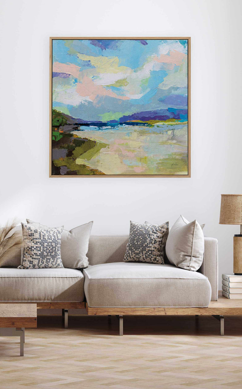 The Shore | Framed Canvas Art Print from Olive et Oriel where you can shop wallpaper and artworks online
