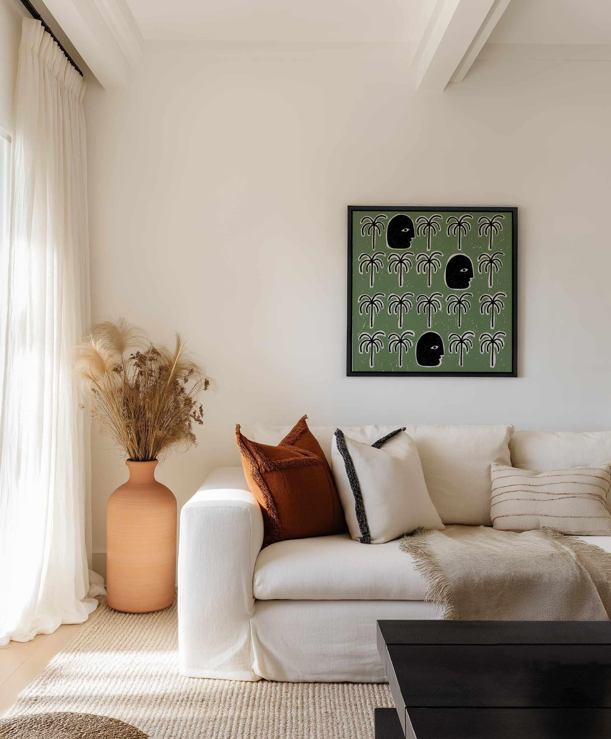 The Song of Spirits by Shatha Al Dafai | Framed Canvas Art Print from Olive et Oriel where you can shop wallpaper and artworks online