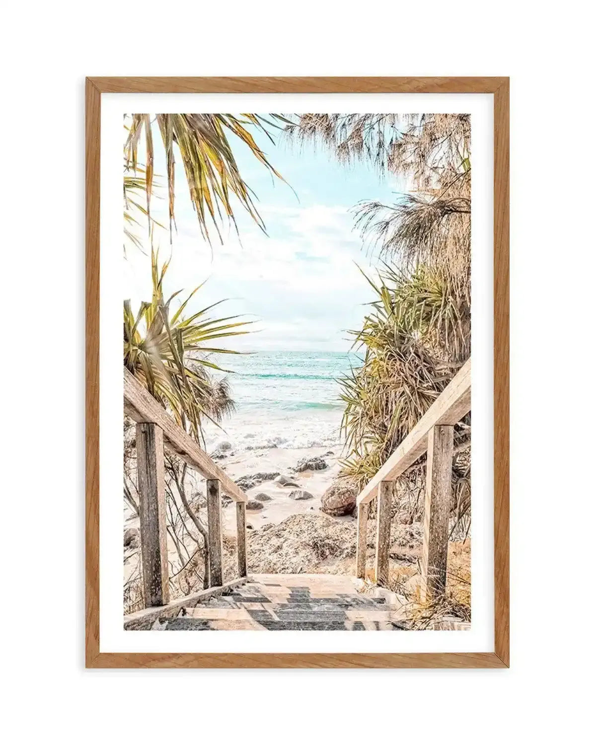 The View | Wategos Art Print-PRINT-Olive et Oriel-Olive et Oriel-50x70 cm | 19.6" x 27.5"-Walnut-With White Border-Buy-Australian-Art-Prints-Online-with-Olive-et-Oriel-Your-Artwork-Specialists-Austrailia-Decorate-With-Coastal-Photo-Wall-Art-Prints-From-Our-Beach-House-Artwork-Collection-Fine-Poster-and-Framed-Artwork